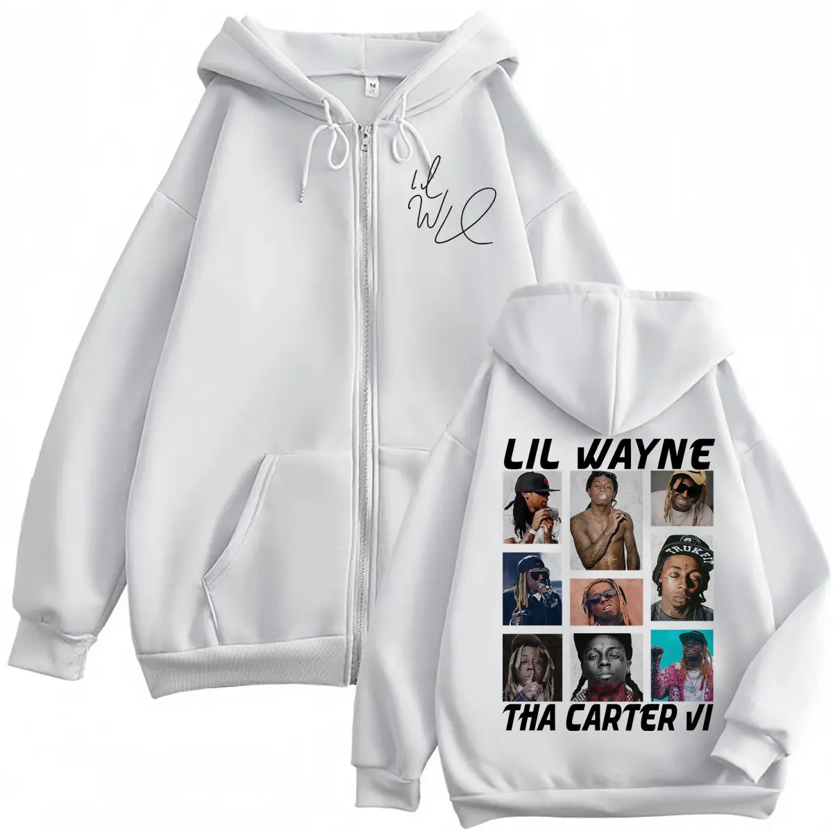 Lil Wayne Tha Carter VI Tour 2025 Merch Zipper Hoodies Harajuku Hip Hop Zip Up Sweatshirts Men Women Vintage Fashion Pullovers