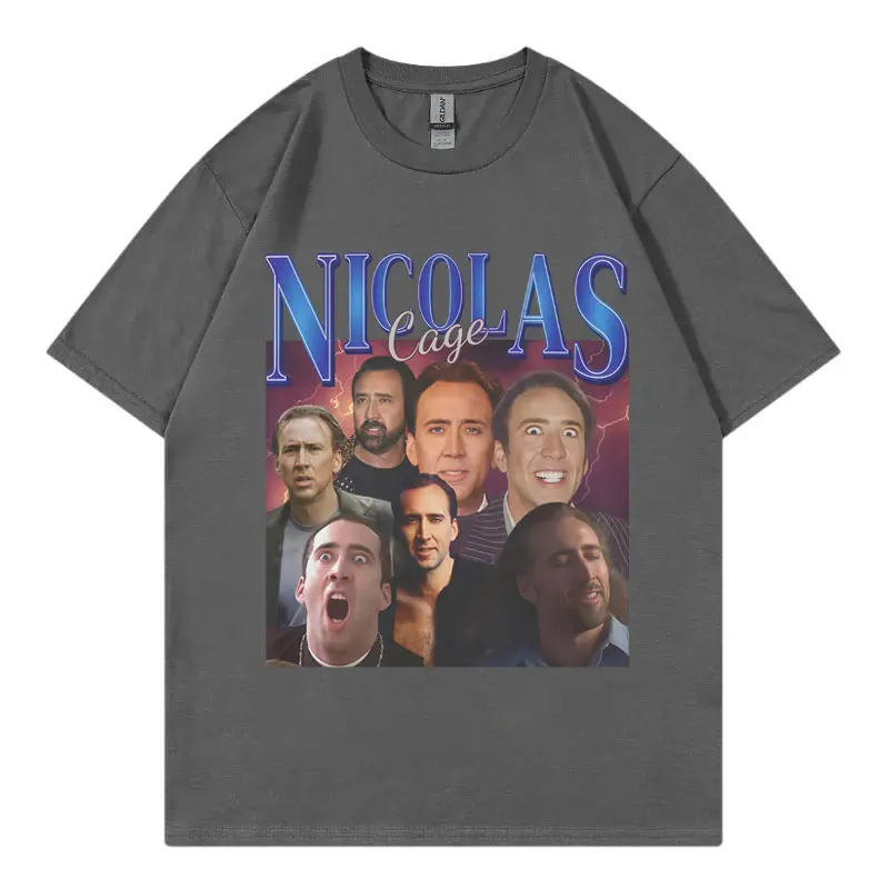Funny Nicolas Cage Meme Graphic T Shirts High Quality Fashion Short Sleeve T-shirts Men Women Clothing Casual Oversized T-shirt