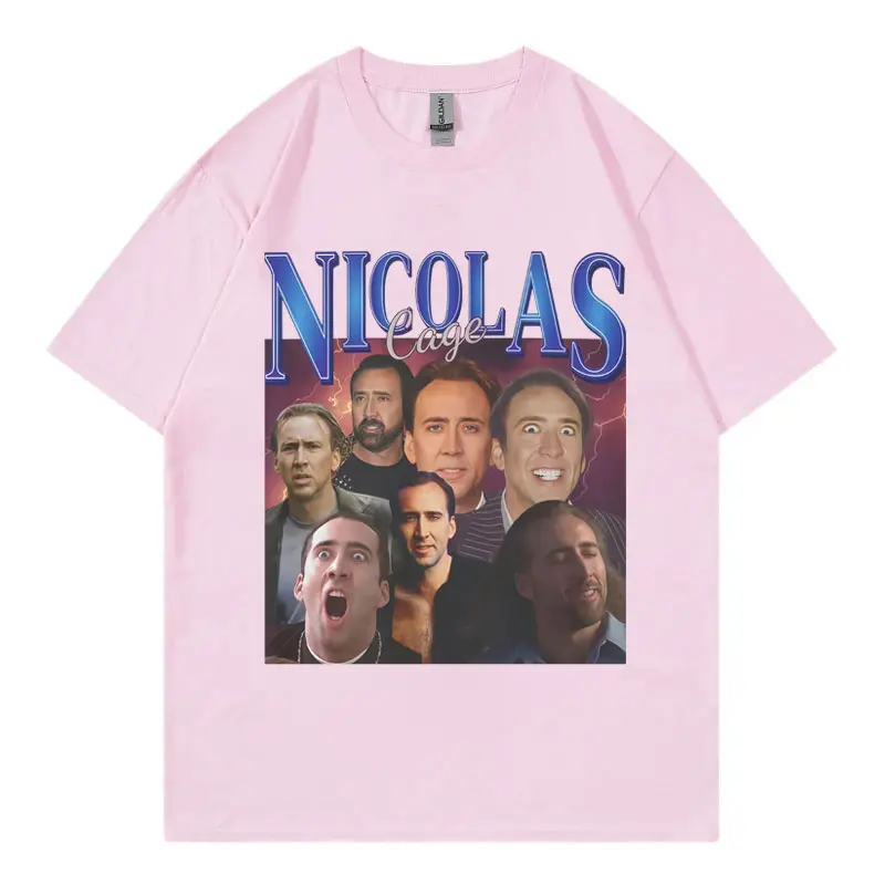 Funny Nicolas Cage Meme Graphic T Shirts High Quality Fashion Short Sleeve T-shirts Men Women Clothing Casual Oversized T-shirt