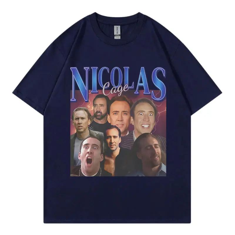 Funny Nicolas Cage Meme Graphic T Shirts High Quality Fashion Short Sleeve T-shirts Men Women Clothing Casual Oversized T-shirt