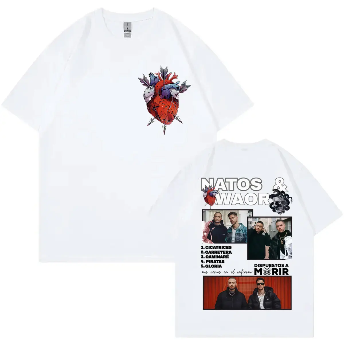 Rapper Natos Y Waor Graphic T Shirts Men Women Clothing Harajuku Hip Hop T-shirt Fashion Y2k Short Sleeve T-shirts Streetwear