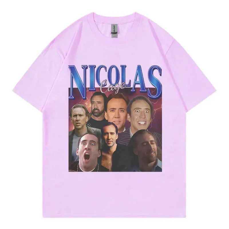 Funny Nicolas Cage Meme Graphic T Shirts High Quality Fashion Short Sleeve T-shirts Men Women Clothing Casual Oversized T-shirt