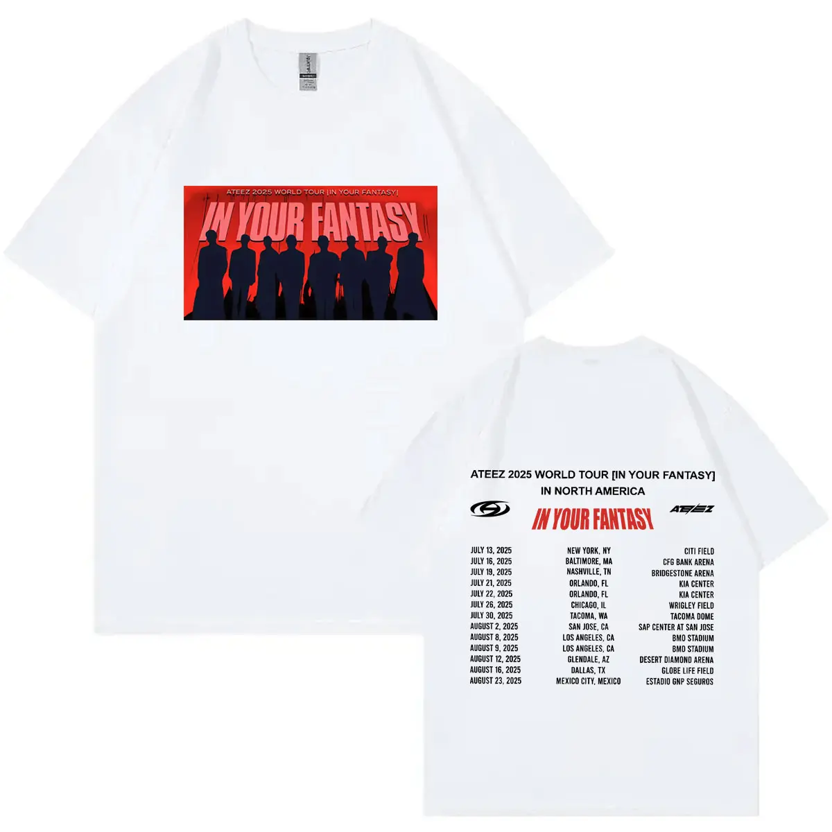 ATEEZ 2025 World Tour in Your Fantasy Merch T-shirts Fashion Kpop Short Sleeve T-shirt Men Women High Quality Cotton T Shirts