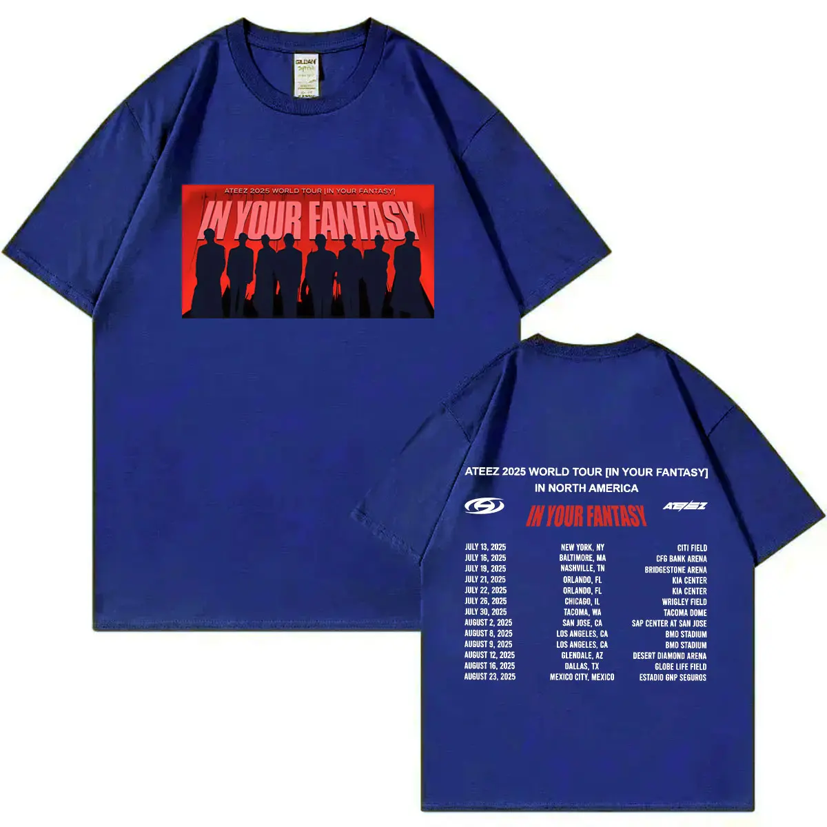 ATEEZ 2025 World Tour in Your Fantasy Merch T-shirts Fashion Kpop Short Sleeve T-shirt Men Women High Quality Cotton T Shirts