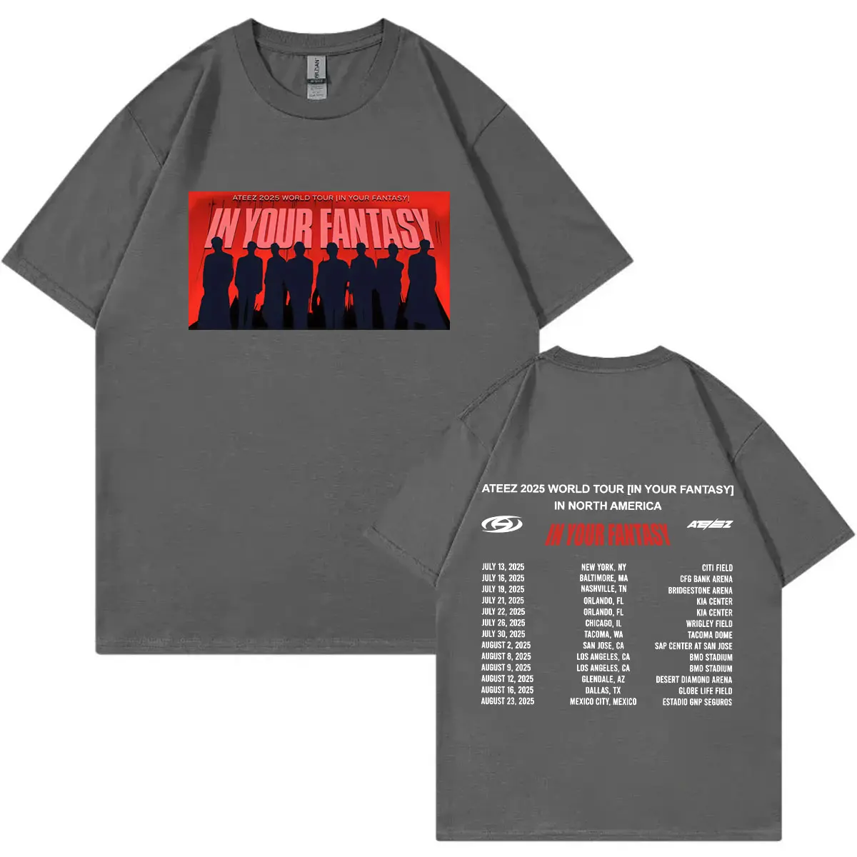 ATEEZ 2025 World Tour in Your Fantasy Merch T-shirts Fashion Kpop Short Sleeve T-shirt Men Women High Quality Cotton T Shirts