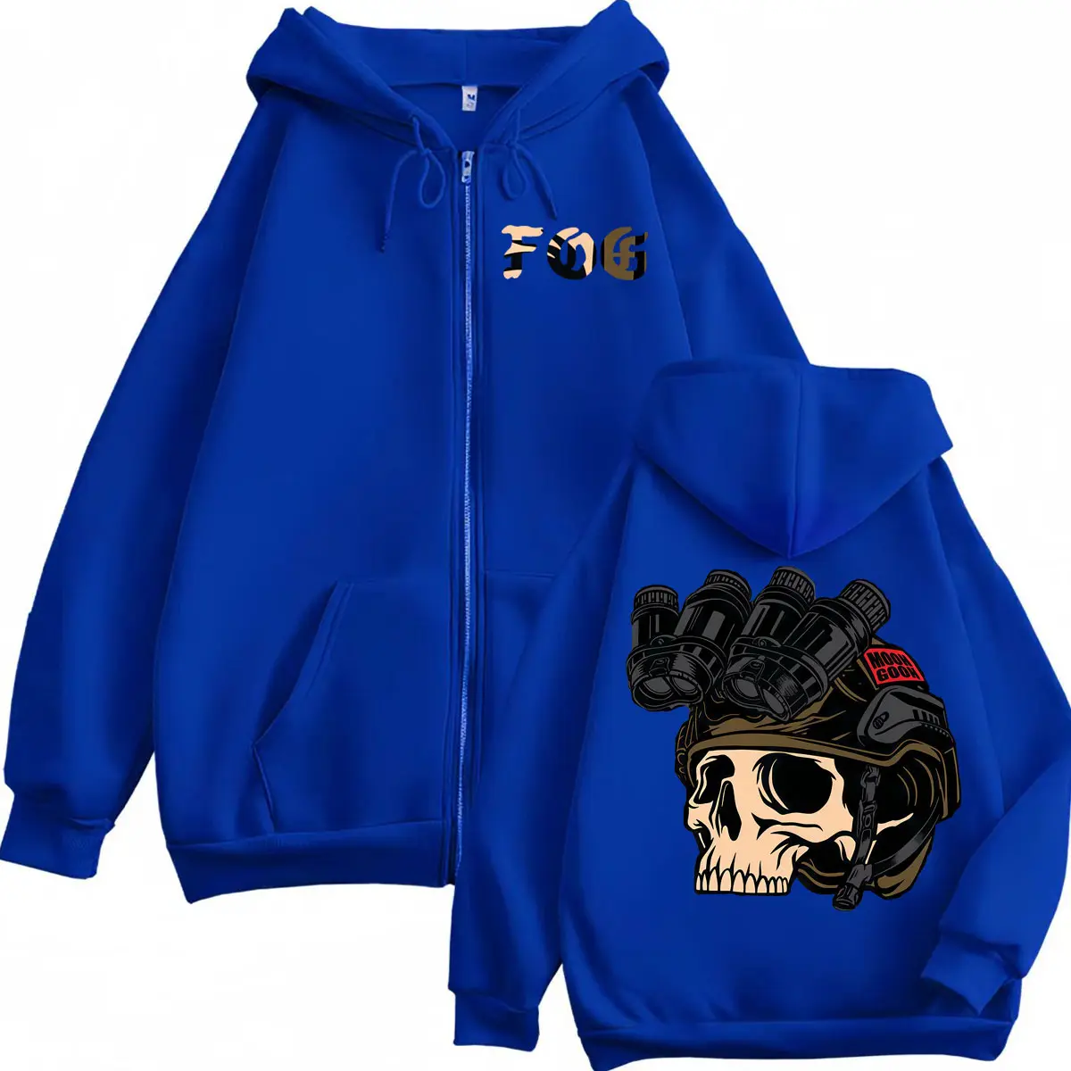 Forward Observations Group Print Zip Up Hoodie Men Women Fashion Loose Zipper Sweatshirt High Quality Fleece Oversized Pullovers