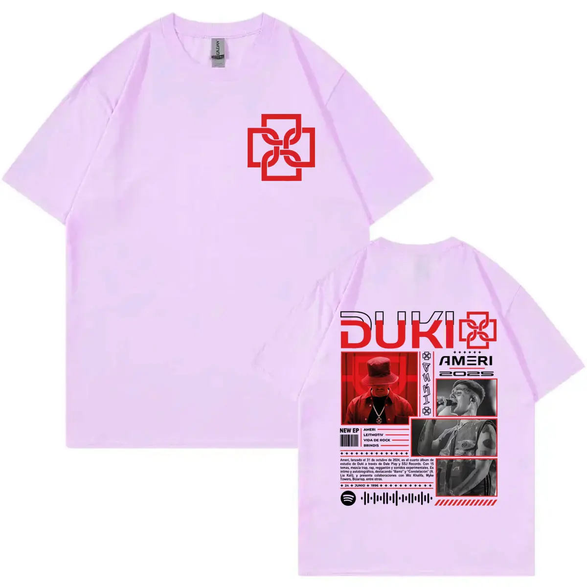 Rapper Duki Ameri Tour 2025 Graphic T Shirt Fashion Hip Hop Short Sleeve T-shirts Men Women Clothing High Quality Cotton T-shirt