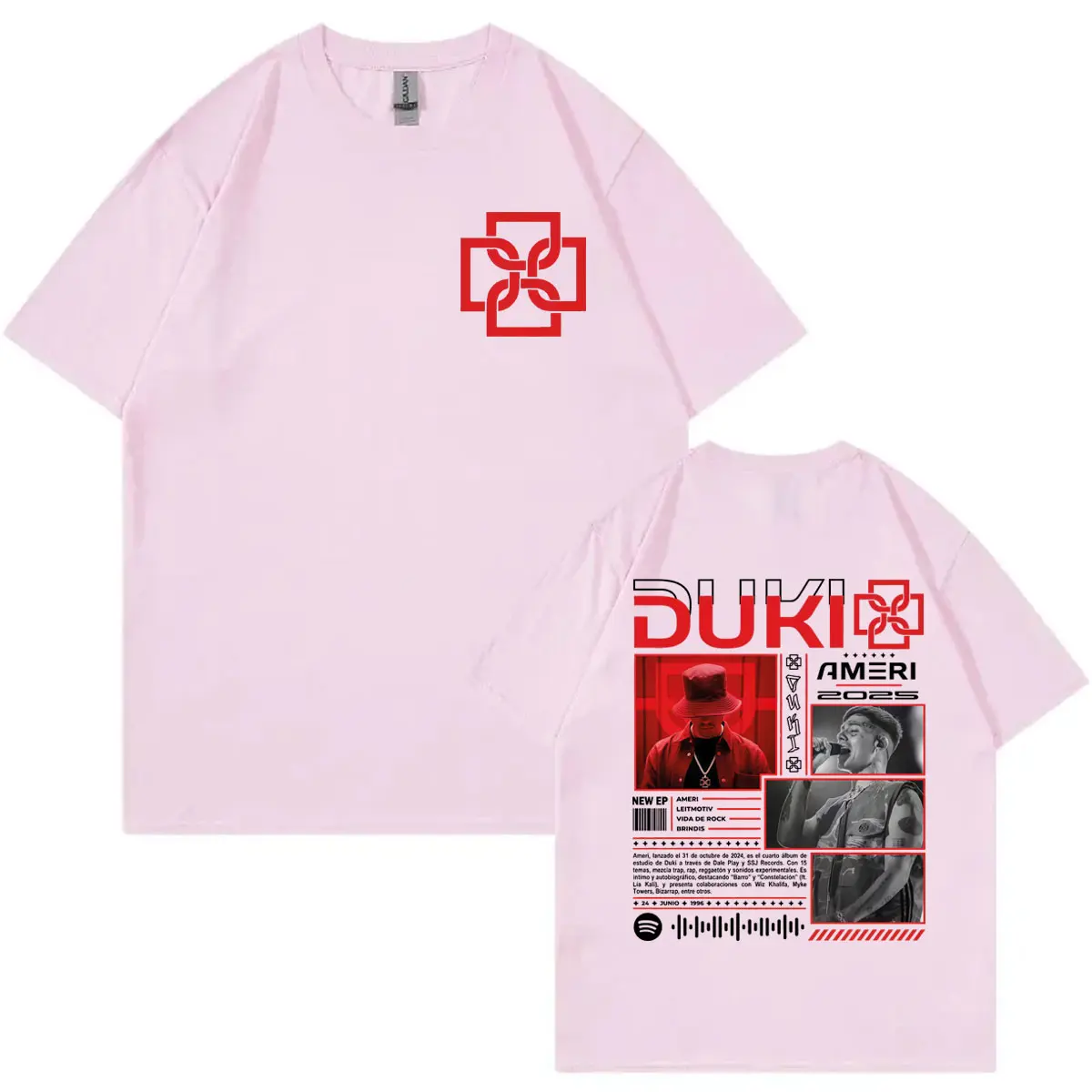 Rapper Duki Ameri Tour 2025 Graphic T Shirt Fashion Hip Hop Short Sleeve T-shirts Men Women Clothing High Quality Cotton T-shirt