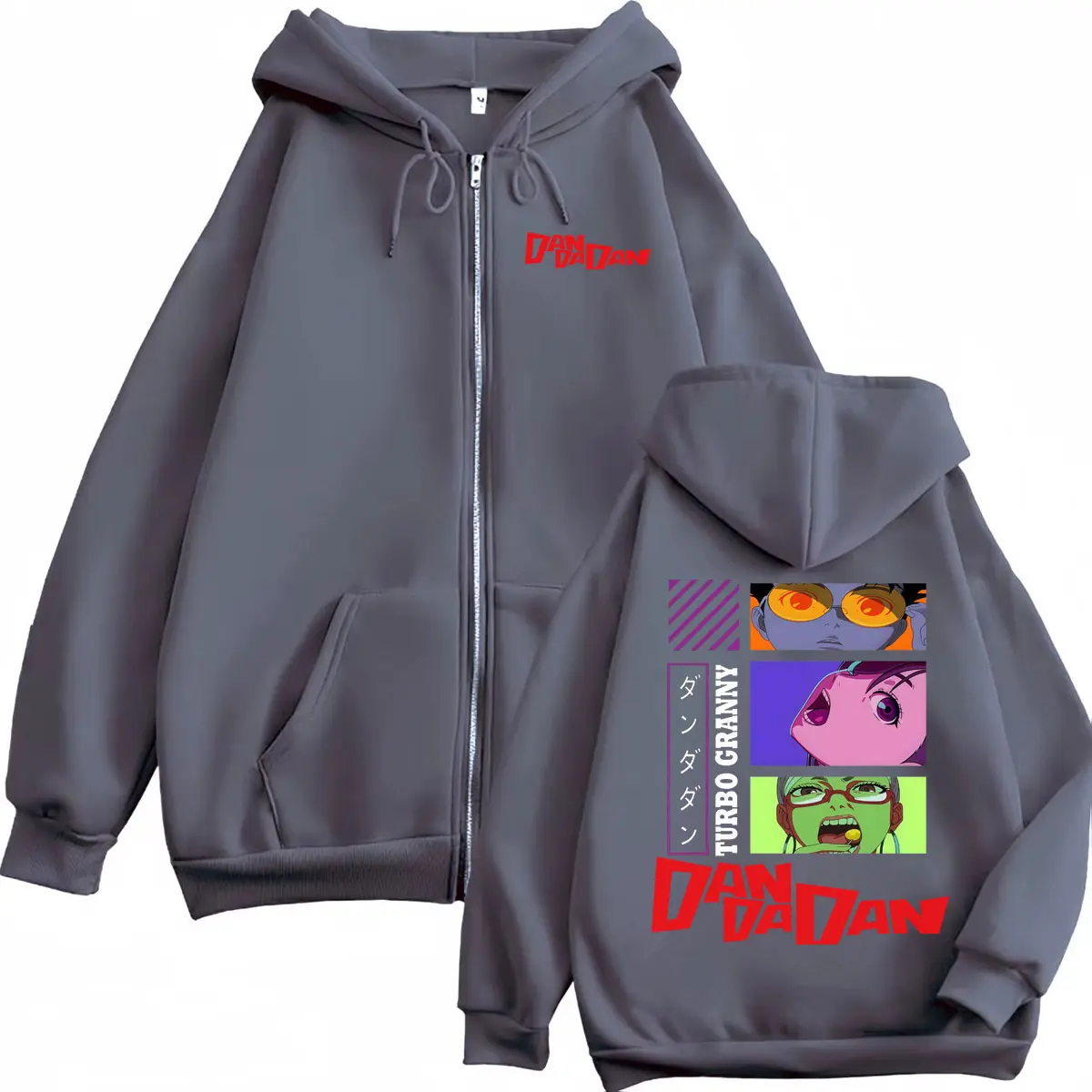 Japanese Anime Dandadan Merch Zipper Hoodie Men Women Clothing Fashion Cartoon Zip Up Sweatshirts High Quality Fleece Pullovers