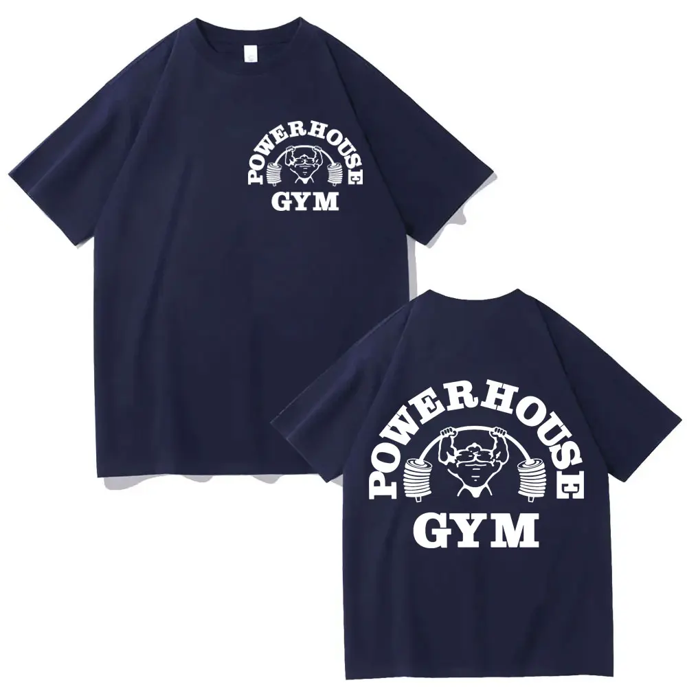 Powerhouse Gym Graphic T Shirts Men's Women's Fashion Casual Sport Short Sleeve T-shirt High Quality Cotton Oversized T-shirts