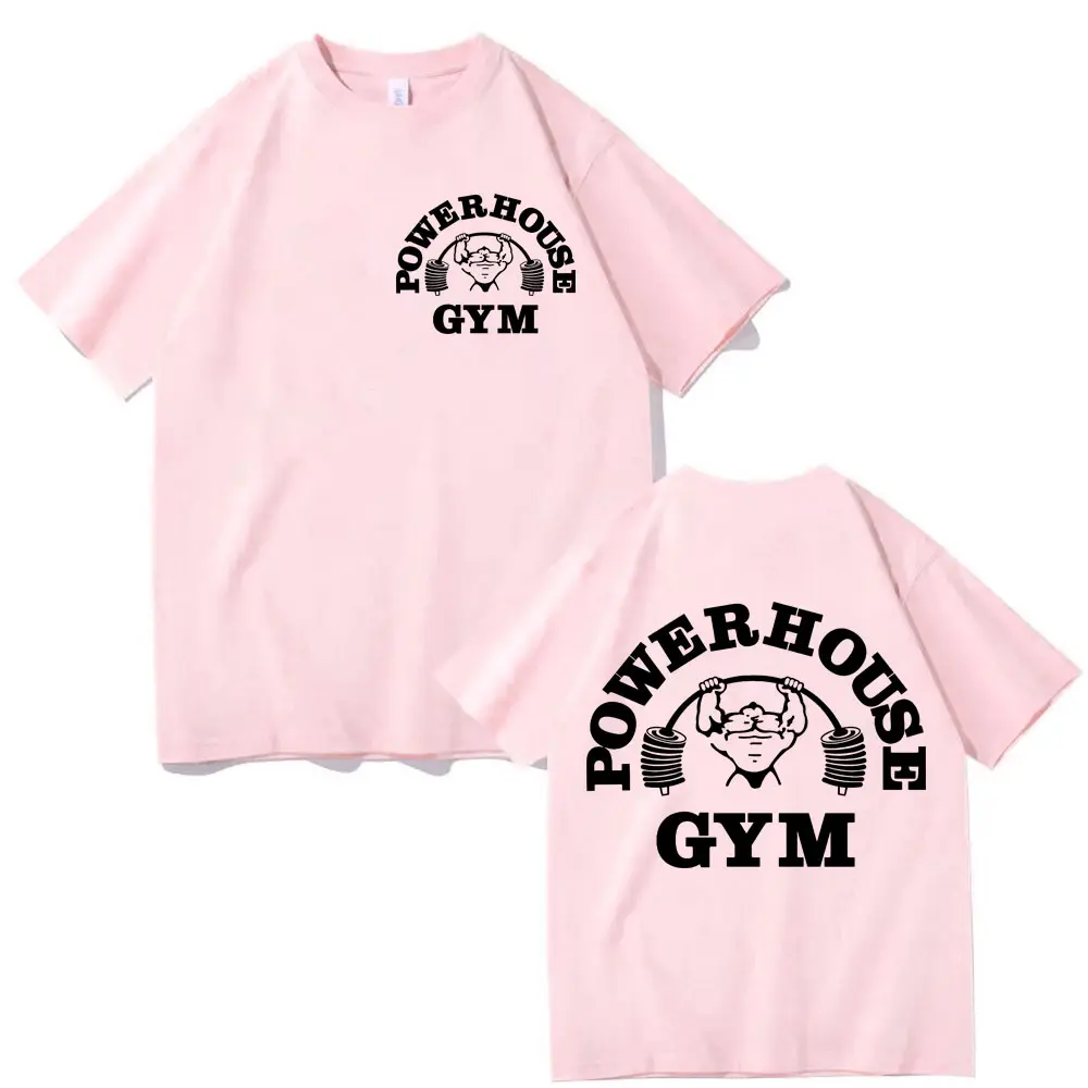 Powerhouse Gym Graphic T Shirts Men's Women's Fashion Casual Sport Short Sleeve T-shirt High Quality Cotton Oversized T-shirts