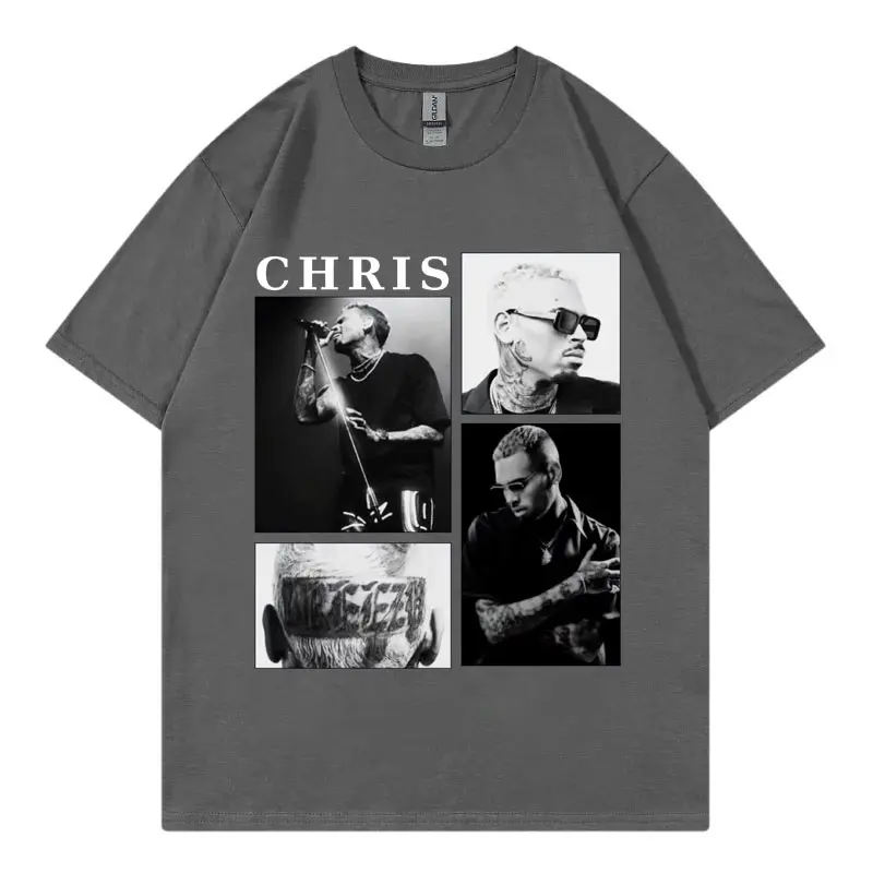 Rapper Chris Brown Graphic T Shirts Men's Women Fashion Hip Hop Vintage Short Sleeve T-shirt Summer Casual Loose Cotton T-shirts