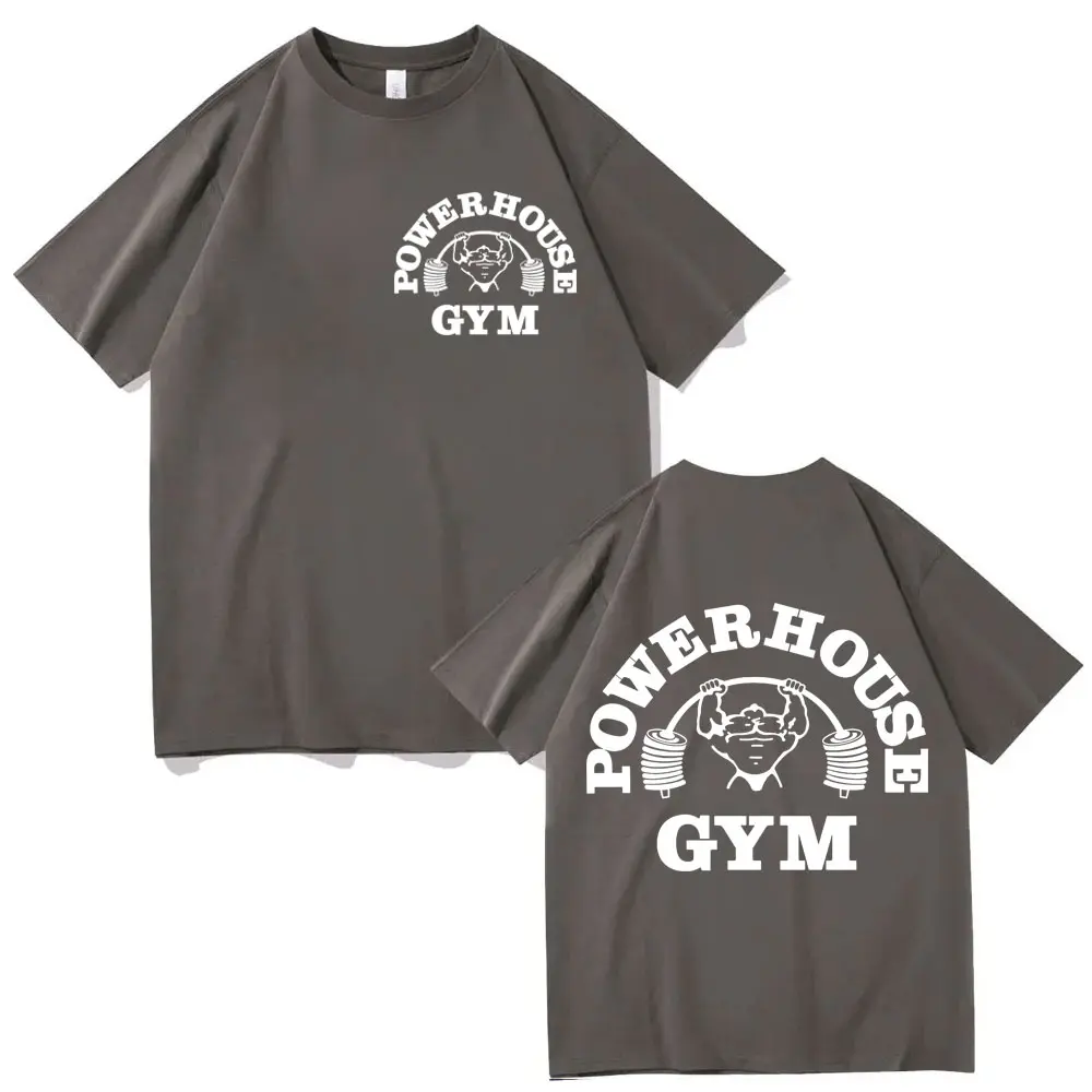 Powerhouse Gym Graphic T Shirts Men's Women's Fashion Casual Sport Short Sleeve T-shirt High Quality Cotton Oversized T-shirts