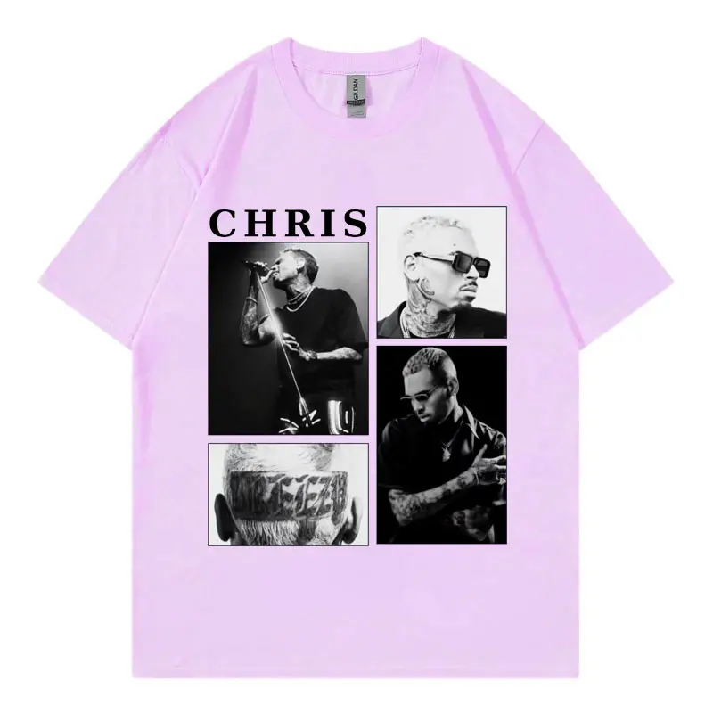 Rapper Chris Brown Graphic T Shirts Men's Women Fashion Hip Hop Vintage Short Sleeve T-shirt Summer Casual Loose Cotton T-shirts