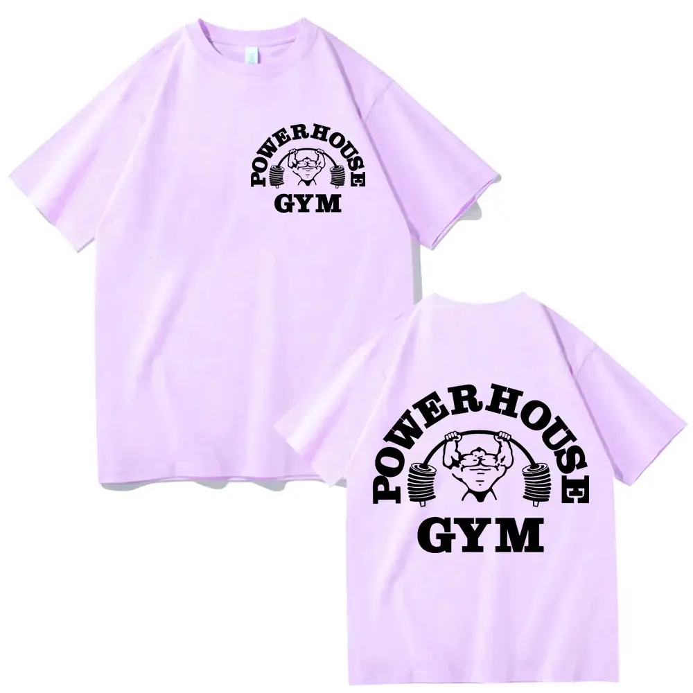 Powerhouse Gym Graphic T Shirts Men's Women's Fashion Casual Sport Short Sleeve T-shirt High Quality Cotton Oversized T-shirts
