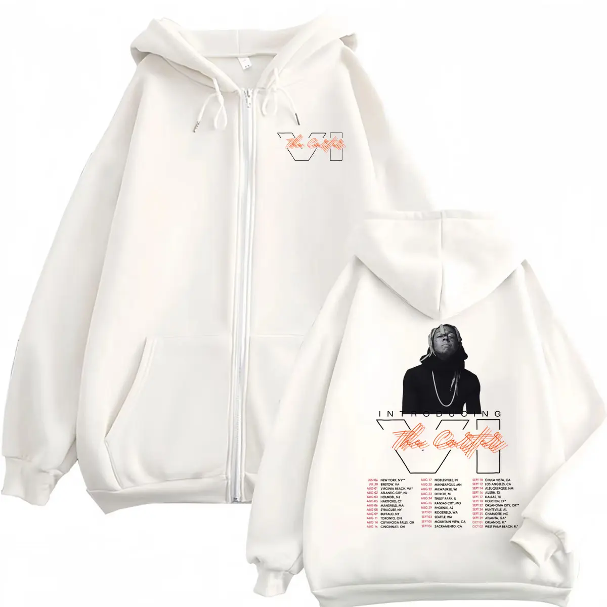 Lil Wayne Tha Carter VI Tour 2025 Merch Zipper Hoodie High Quality Fashion Zip Up Pullovers Men Women Hip Hop Retro Sweatshirts