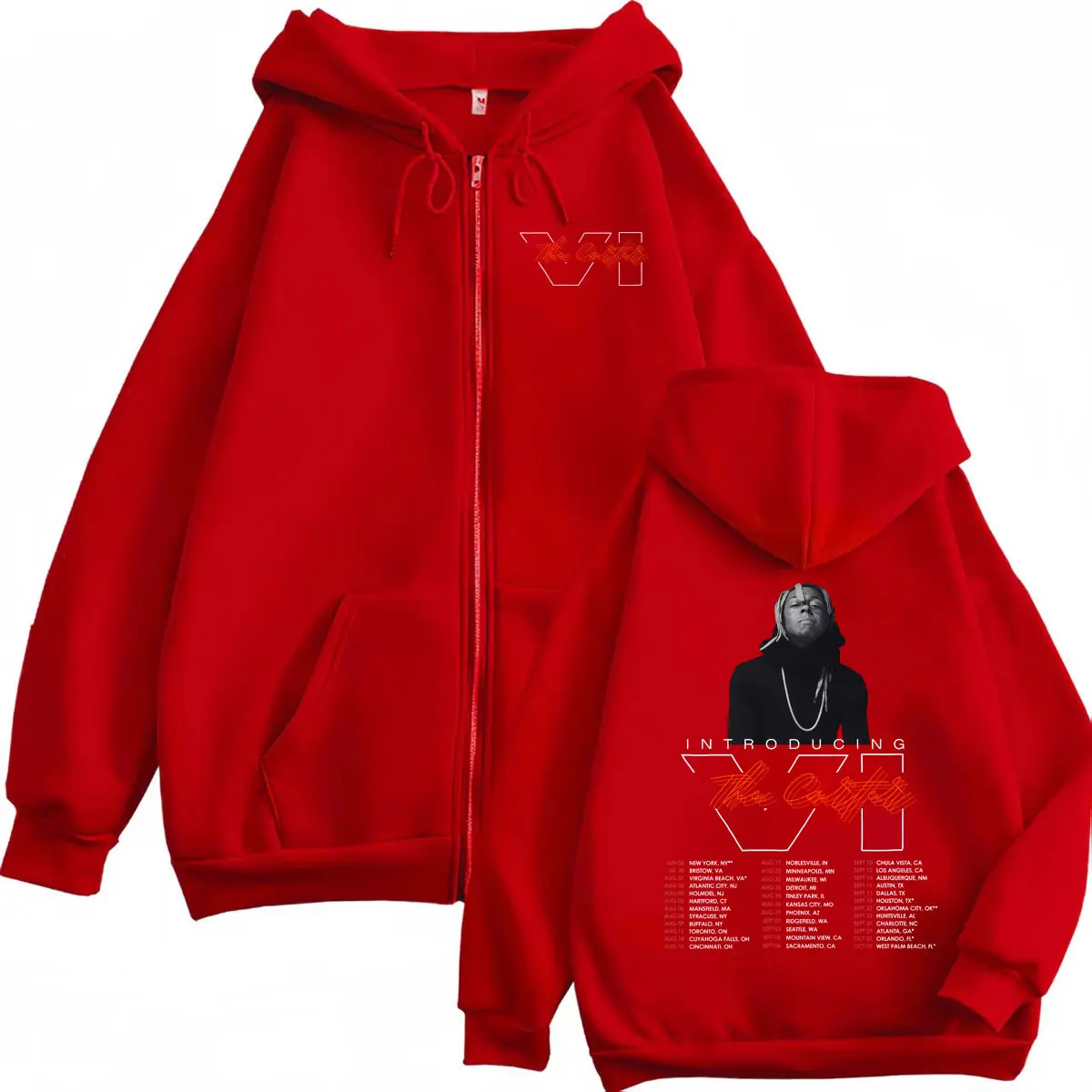 Lil Wayne Tha Carter VI Tour 2025 Merch Zipper Hoodie High Quality Fashion Zip Up Pullovers Men Women Hip Hop Retro Sweatshirts