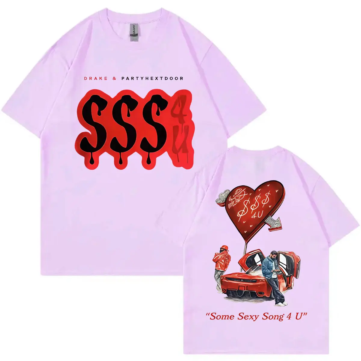 Rapper Drake & PARTYNEXTDOOR Some Sexy Songs 4 U SSS4U Merch T Shirt Fashion Y2k Oversized T-shirts Unisex Casual Cotton T-shirt