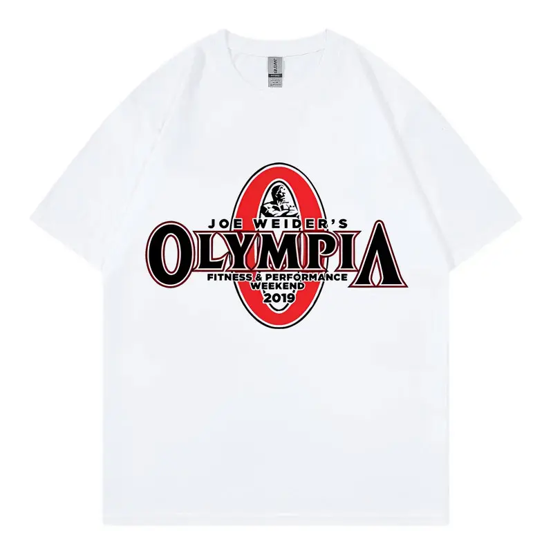 Olympia Gym Fitness Pump Cover Graphic T Shirt Men Women Fashion Vintage Short Sleeve T-shirt High Quality Cotton Loose T-shirts