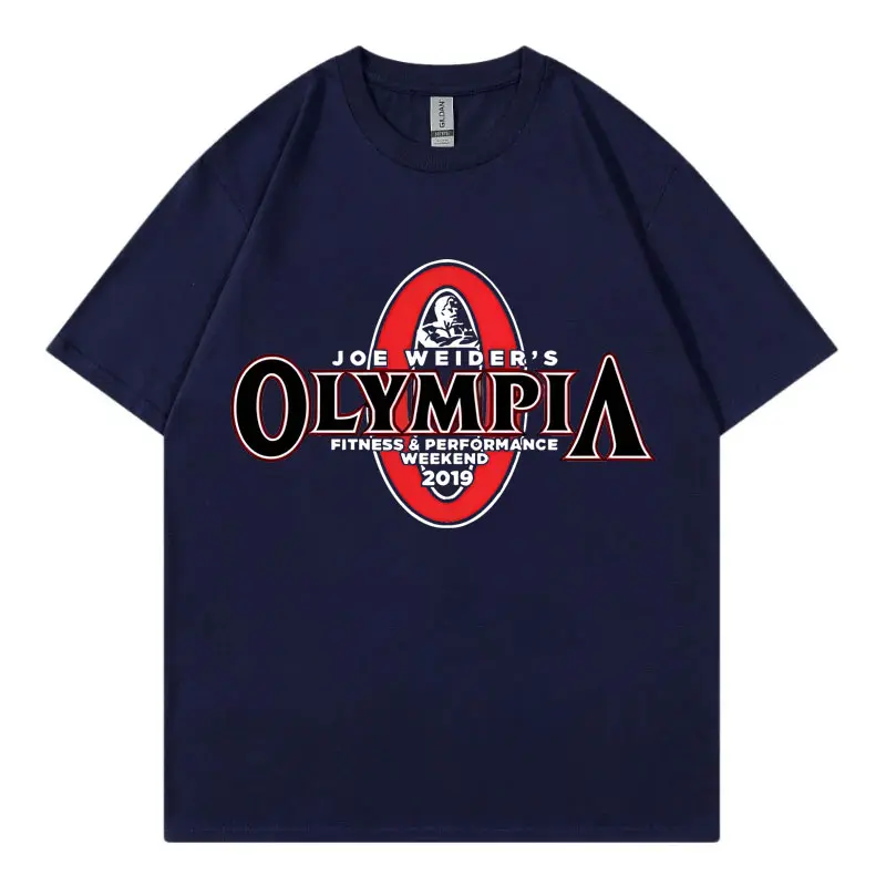 Olympia Gym Fitness Pump Cover Graphic T Shirt Men Women Fashion Vintage Short Sleeve T-shirt High Quality Cotton Loose T-shirts