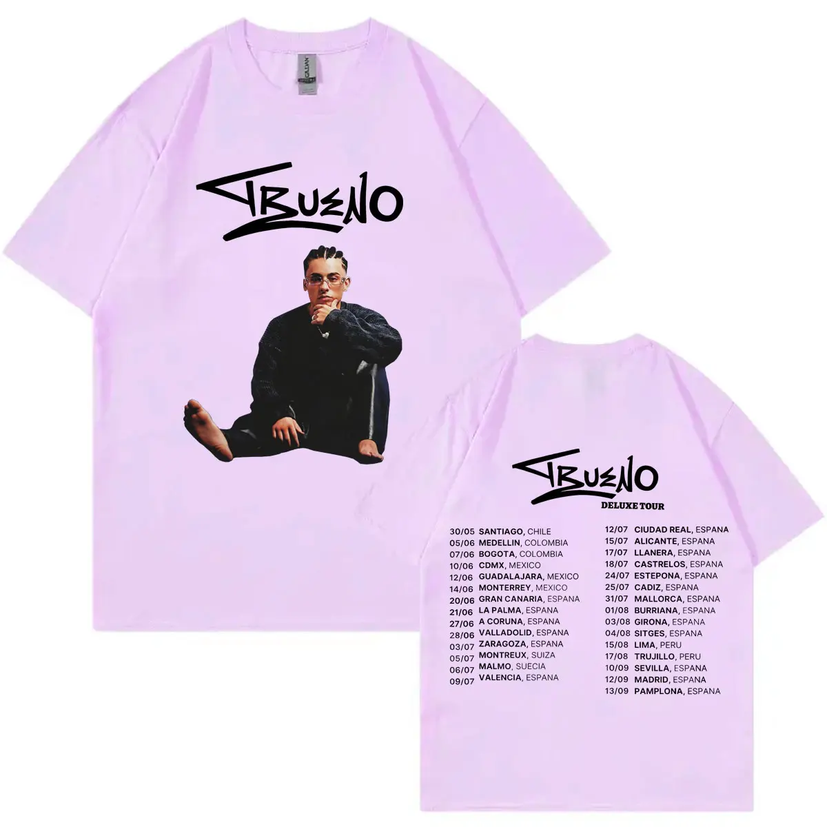 Rapper Trueno World Tour 2025 T-shirt Harajuku Hip Hop Rap Pop Music T-shirts Men Women Casual Fashion Loose T Shirt Streetwear