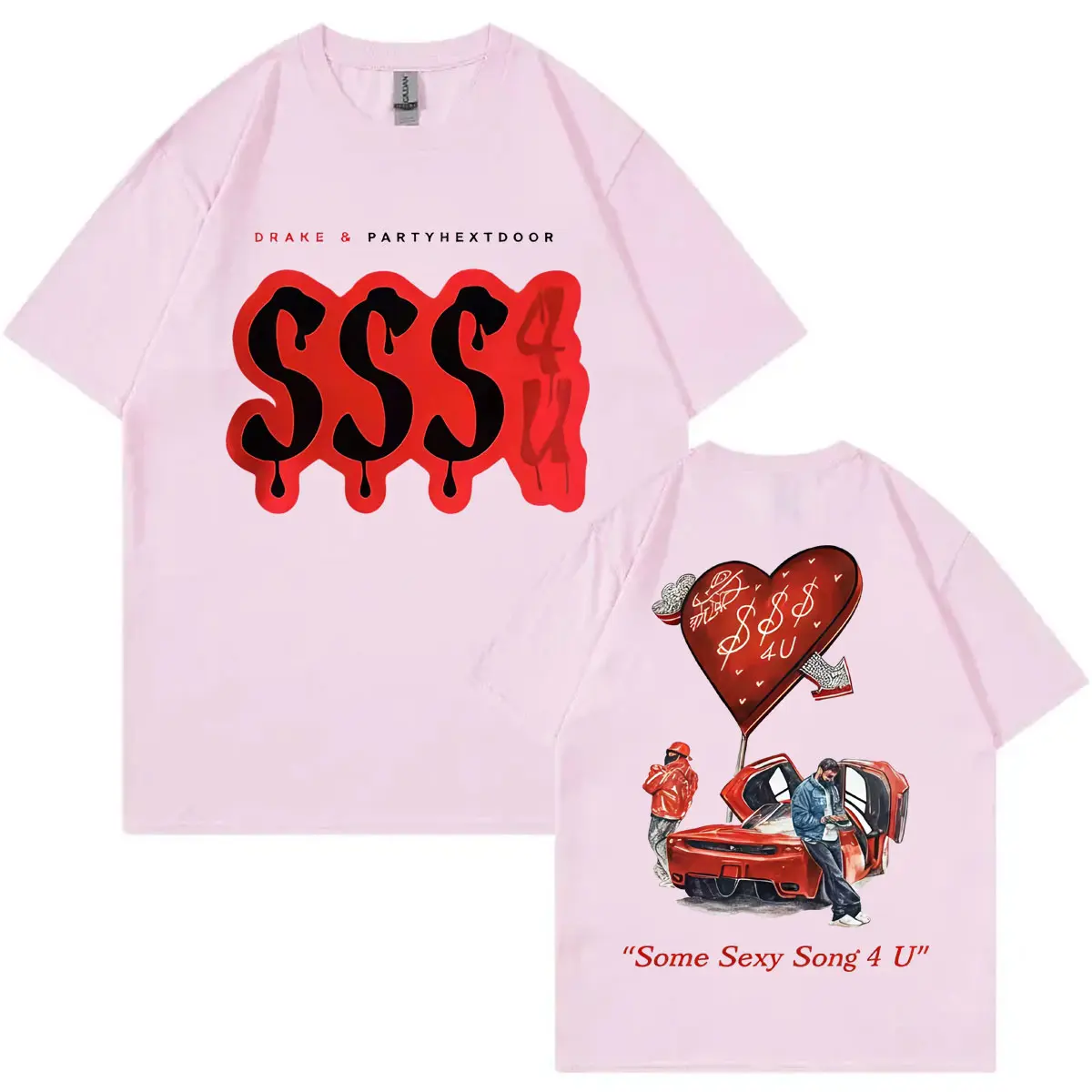 Rapper Drake & PARTYNEXTDOOR Some Sexy Songs 4 U SSS4U Merch T Shirt Fashion Y2k Oversized T-shirts Unisex Casual Cotton T-shirt