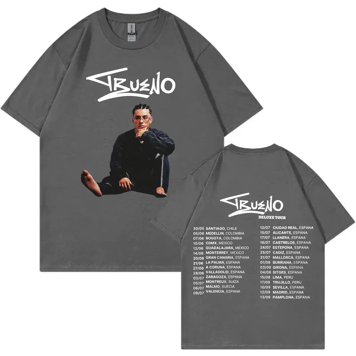 Rapper Trueno World Tour 2025 T-shirt Harajuku Hip Hop Rap Pop Music T-shirts Men Women Casual Fashion Loose T Shirt Streetwear