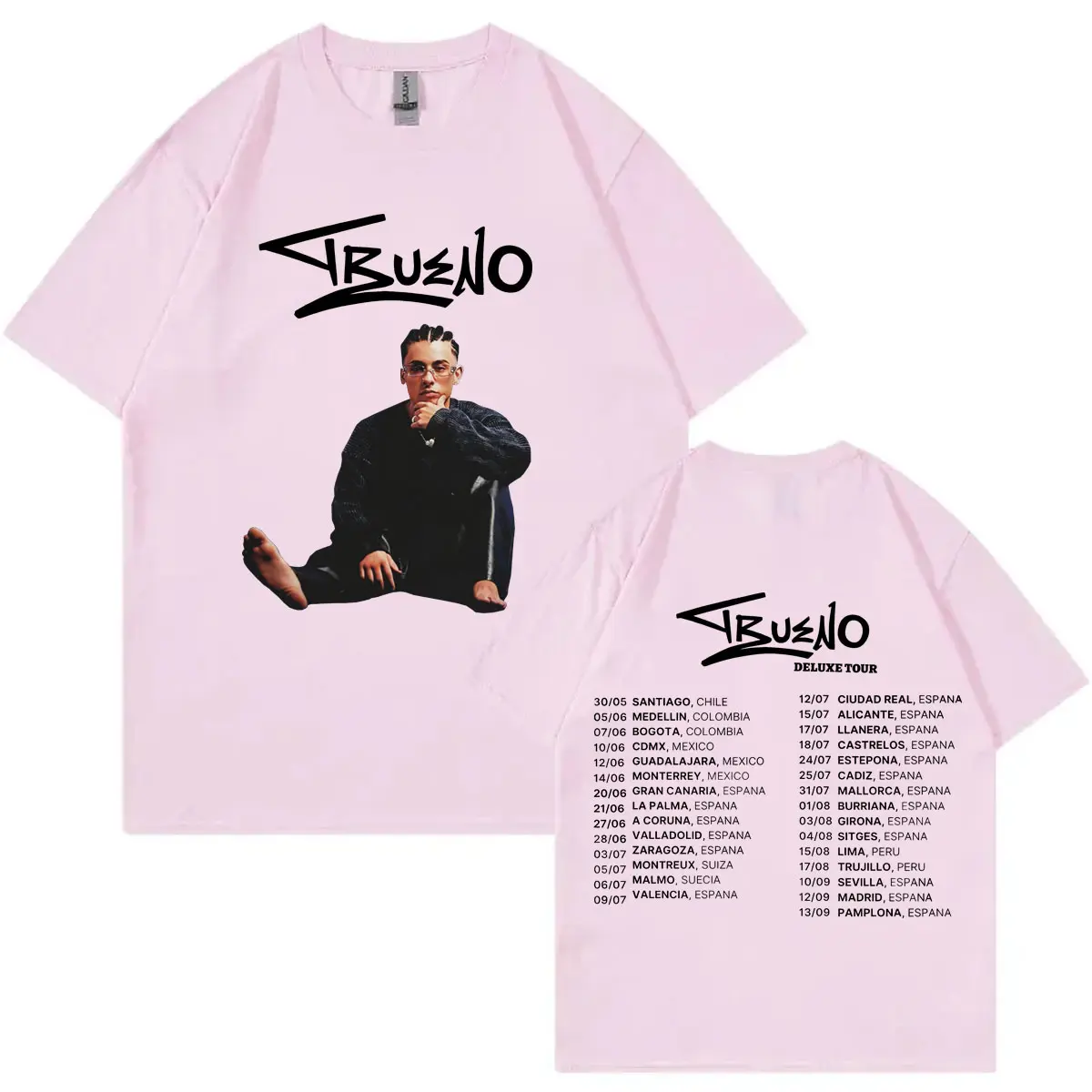 Rapper Trueno World Tour 2025 T-shirt Harajuku Hip Hop Rap Pop Music T-shirts Men Women Casual Fashion Loose T Shirt Streetwear