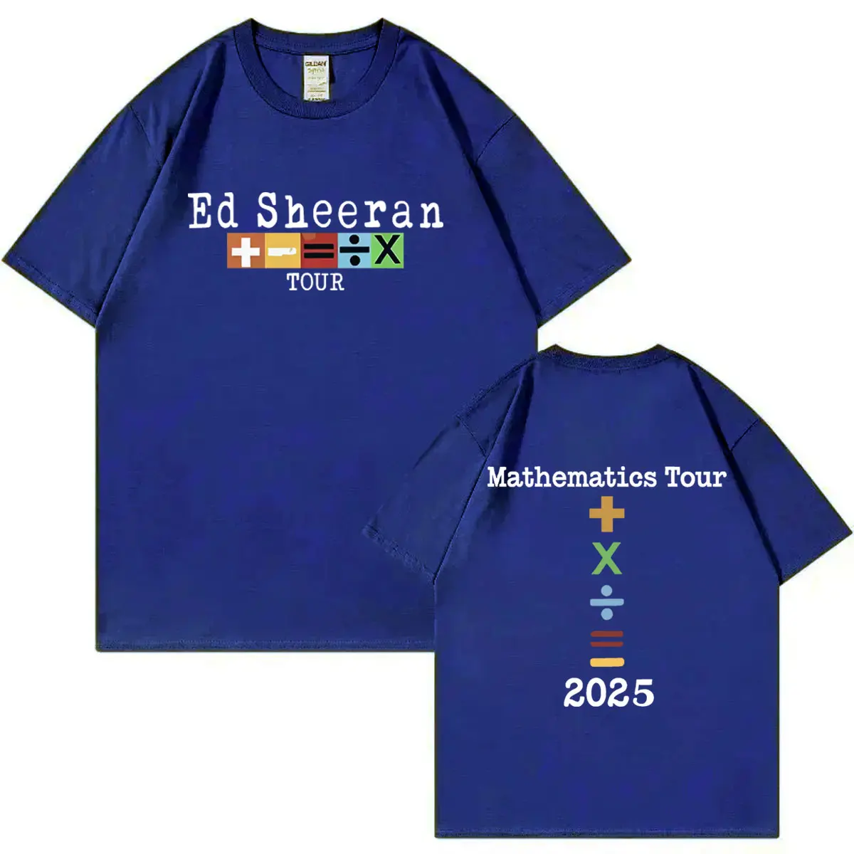 Ed Sheeran Mathematics Tour 2025 T-shirt Men Women Clothing Rock Hip Hop Short Sleeve T Shirts Casual Fashion Oversized T-shirts