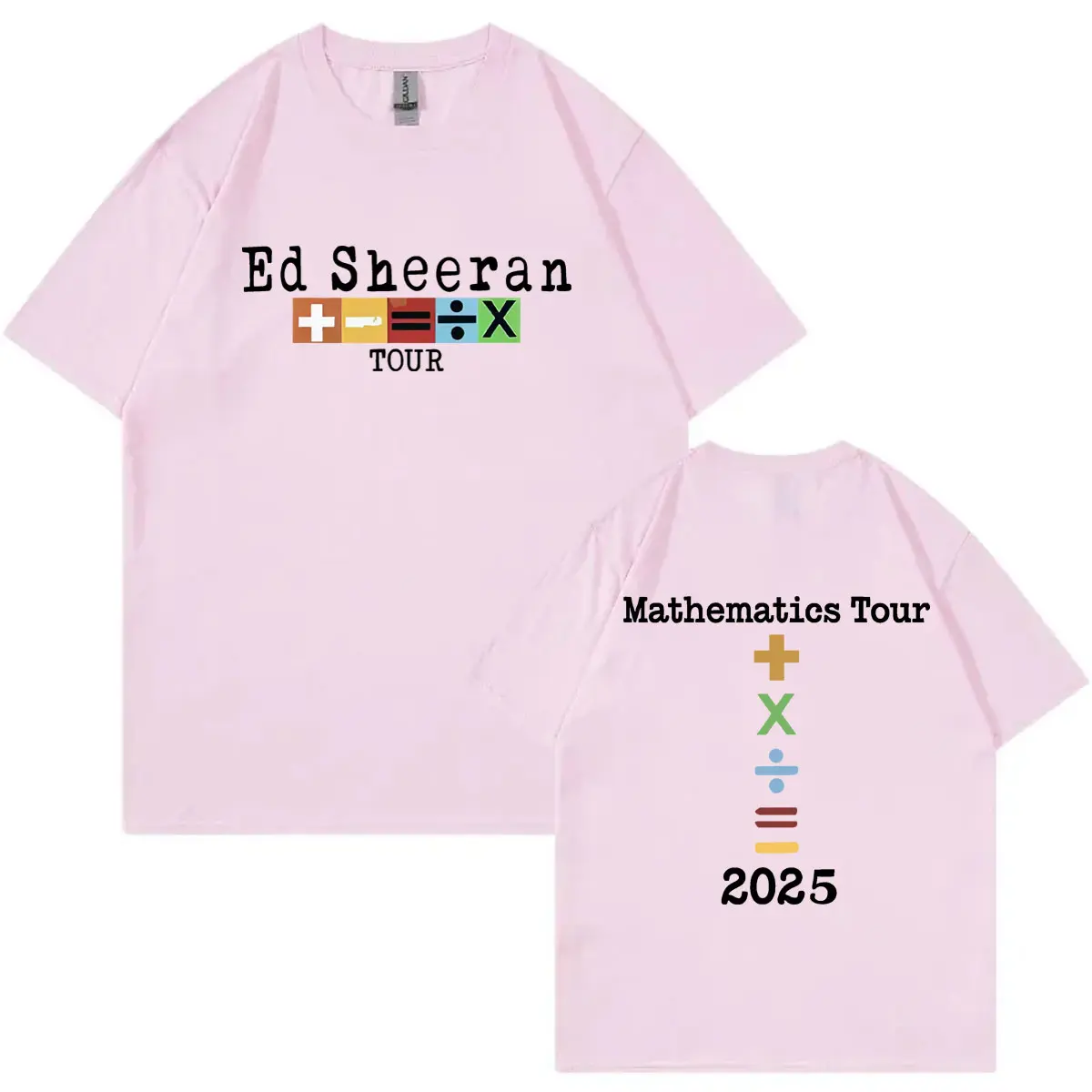 Ed Sheeran Mathematics Tour 2025 T-shirt Men Women Clothing Rock Hip Hop Short Sleeve T Shirts Casual Fashion Oversized T-shirts