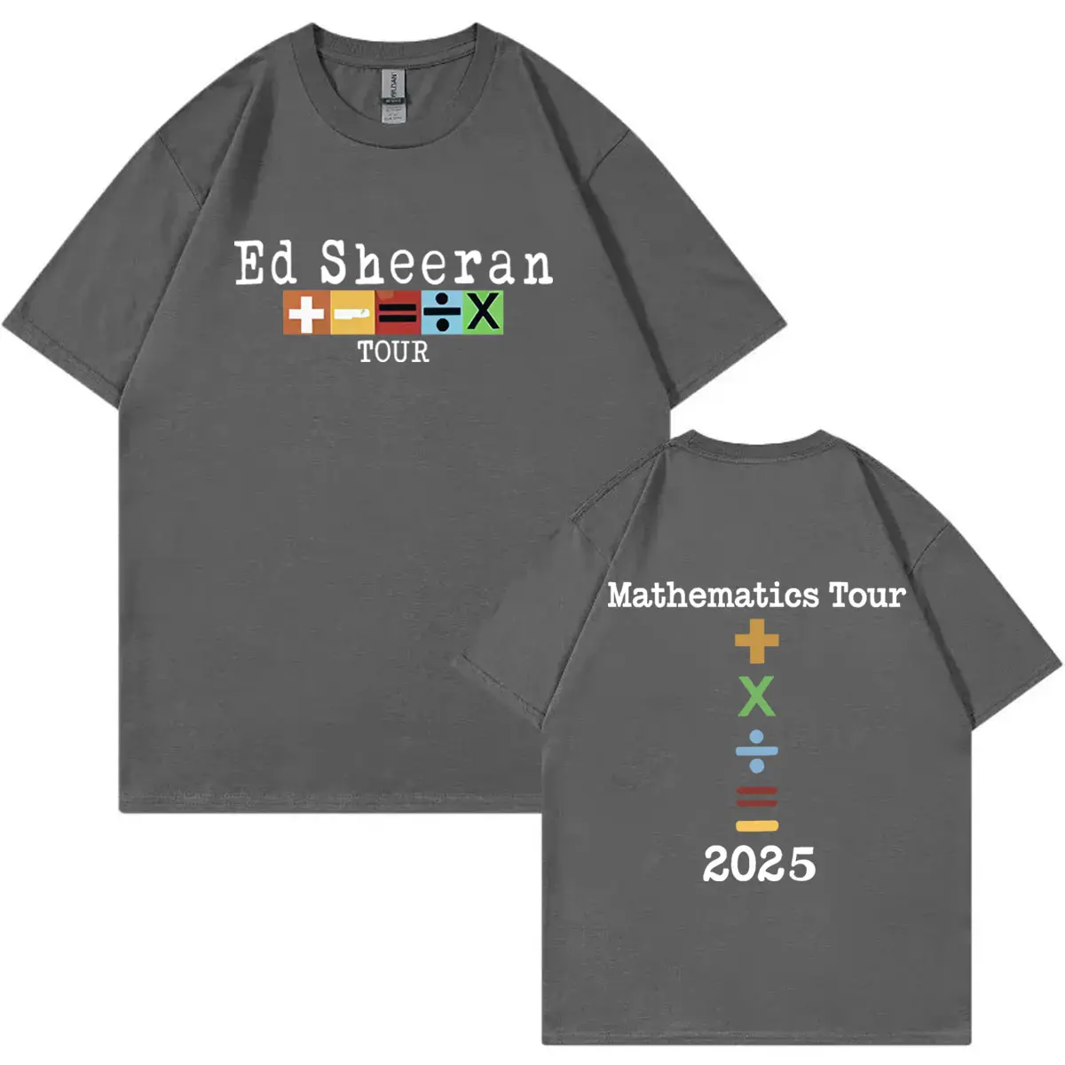 Ed Sheeran Mathematics Tour 2025 T-shirt Men Women Clothing Rock Hip Hop Short Sleeve T Shirts Casual Fashion Oversized T-shirts