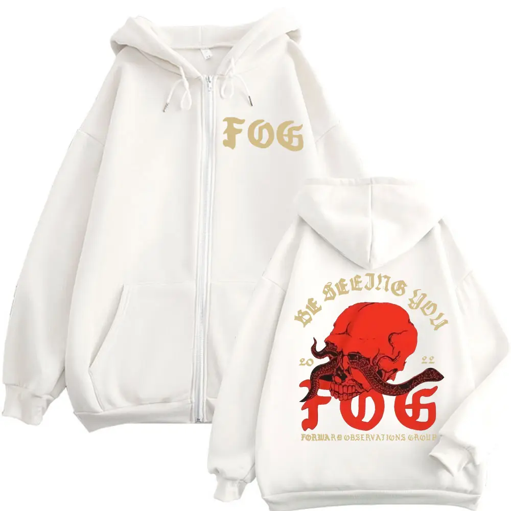 Forward Observations Group Be Seeing You Zipper Hoodie Fashion Y2k Oversized Zip Up Sweatshirt Unisex Oversized Fleece Pullovers