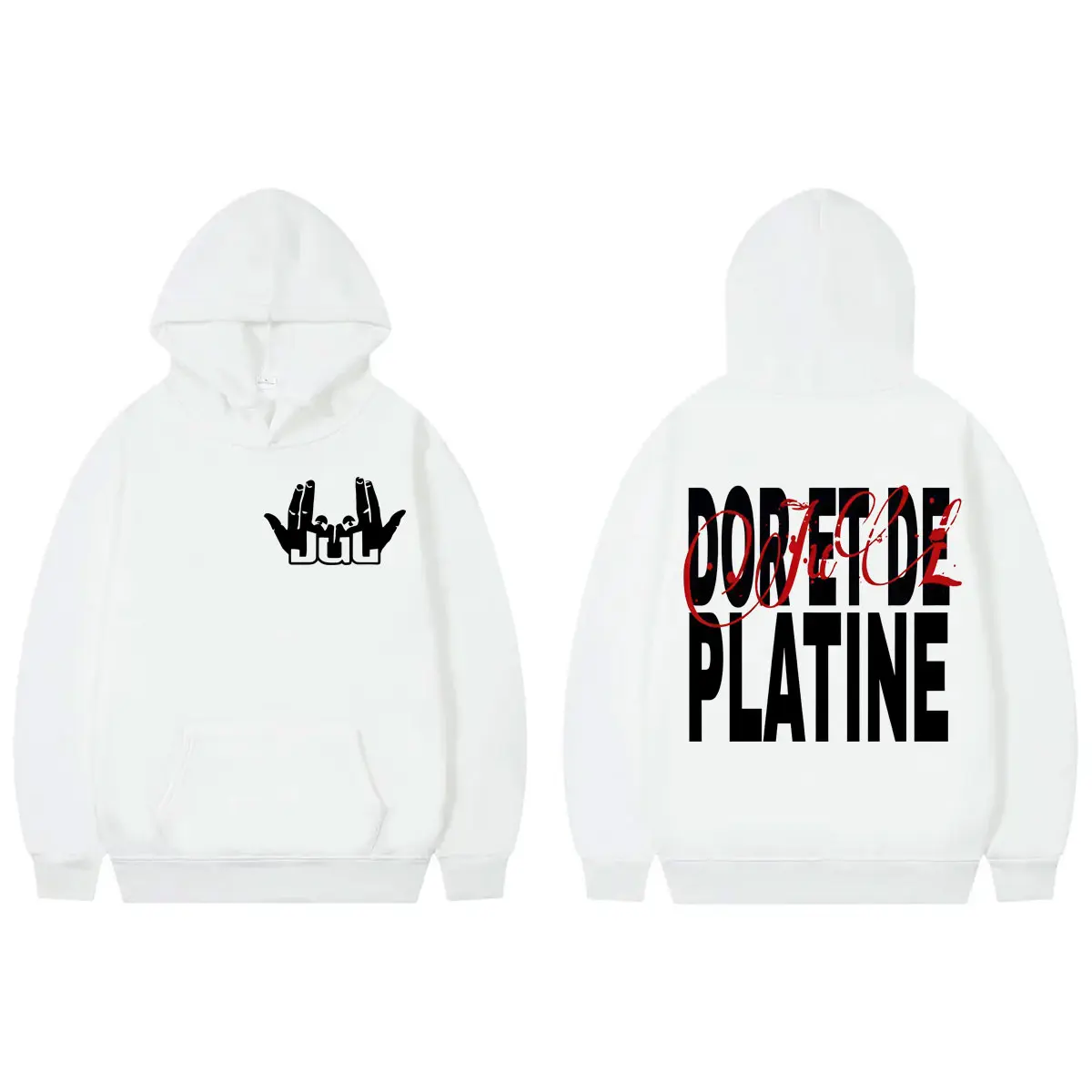 French Rapper JUL Merch Hoodies Men Women Clothing Fashion Hip Hop Hooded Sweatshirts Autumn Winter Casual Oversized Pullovers