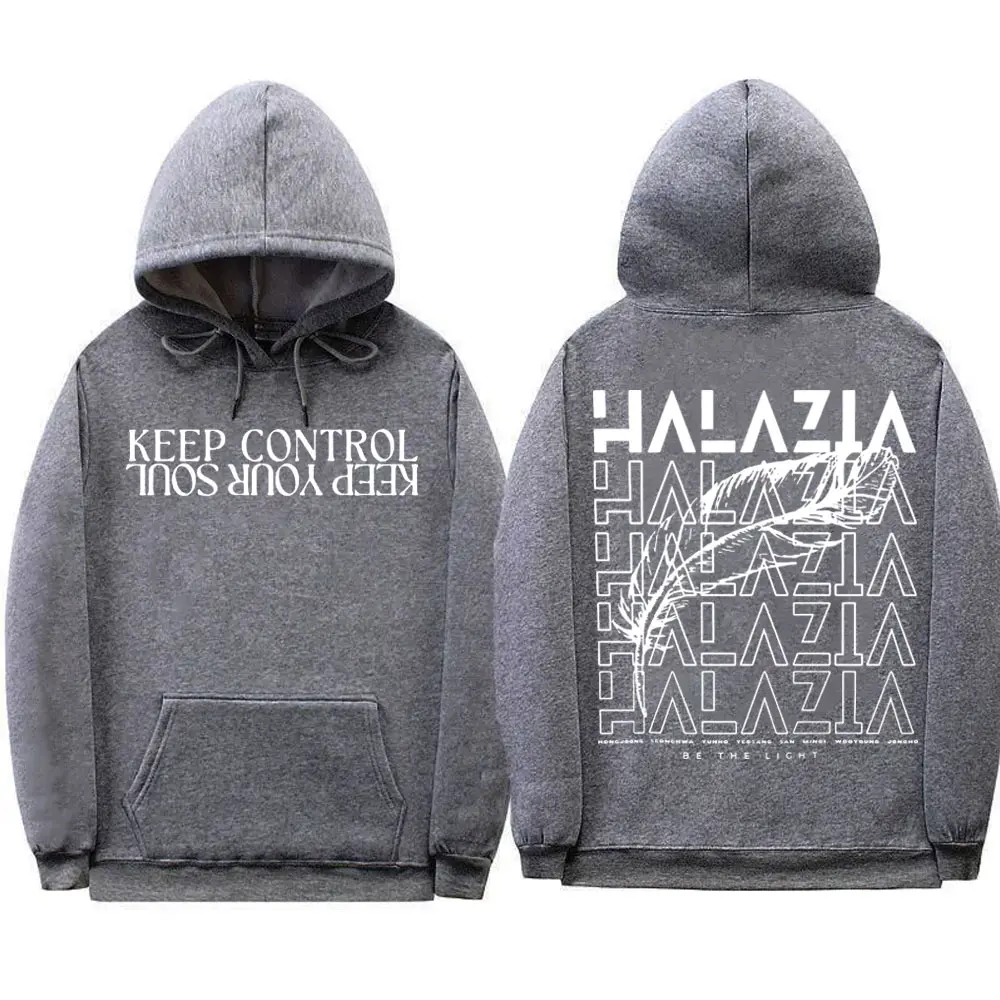 Kpop ATEEZ Halazia Double Sided Print Hoodie Men Women Fashion Hip Hop Hooded Sweatshirts Autumn Winter Casual Loose Pullovers