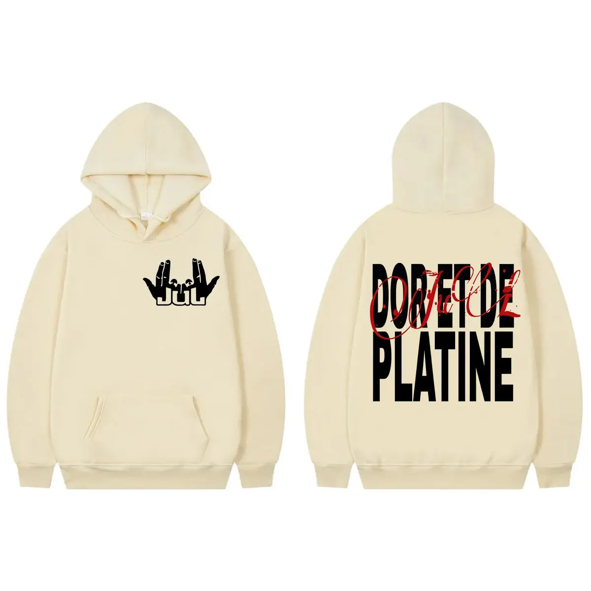 French Rapper JUL Merch Hoodies Men Women Clothing Fashion Hip Hop Hooded Sweatshirts Autumn Winter Casual Oversized Pullovers