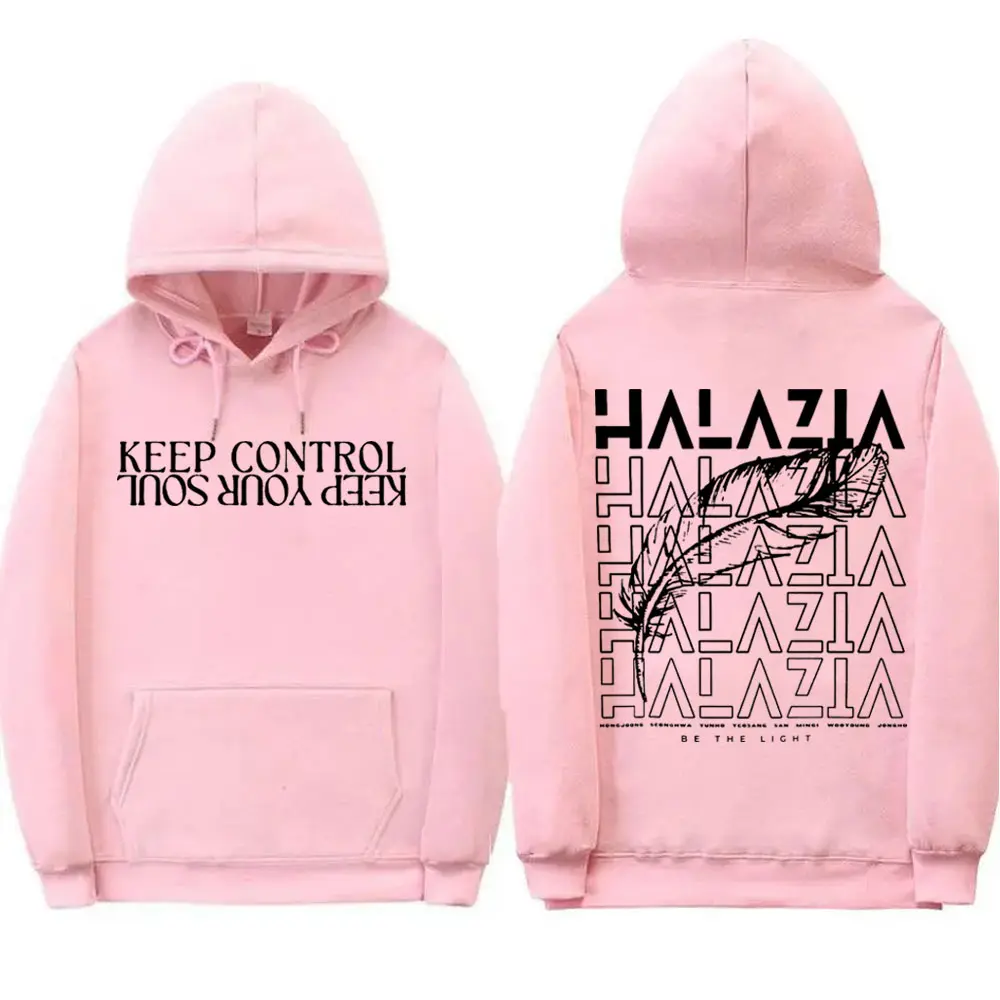 Kpop ATEEZ Halazia Double Sided Print Hoodie Men Women Fashion Hip Hop Hooded Sweatshirts Autumn Winter Casual Loose Pullovers