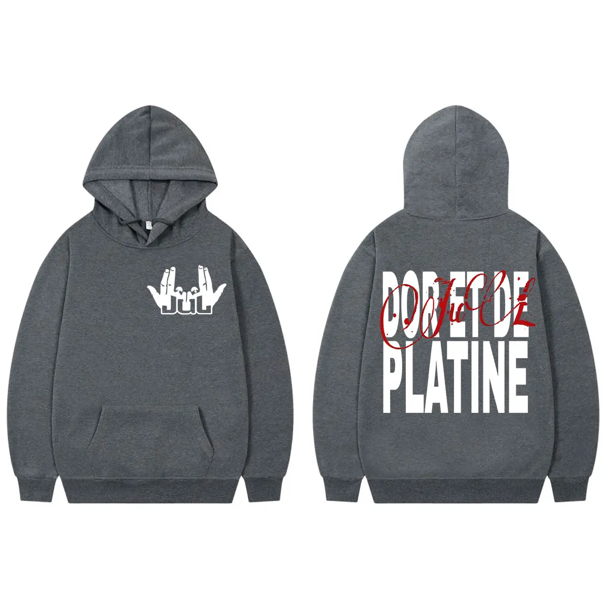 French Rapper JUL Merch Hoodies Men Women Clothing Fashion Hip Hop Hooded Sweatshirts Autumn Winter Casual Oversized Pullovers