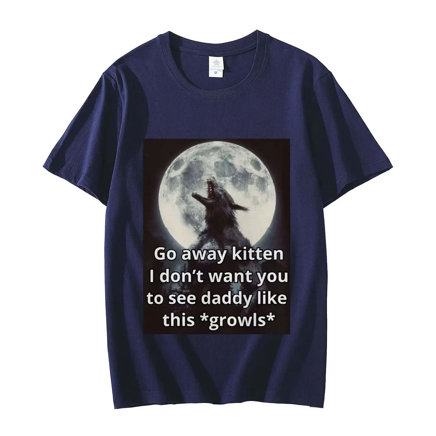 Go Away Kitten Alpha Werewolf T-Shirt Men's Women's Gothic Vintage Short Sleeve T-Shirts High Quality Fashion Oversized T Shirts