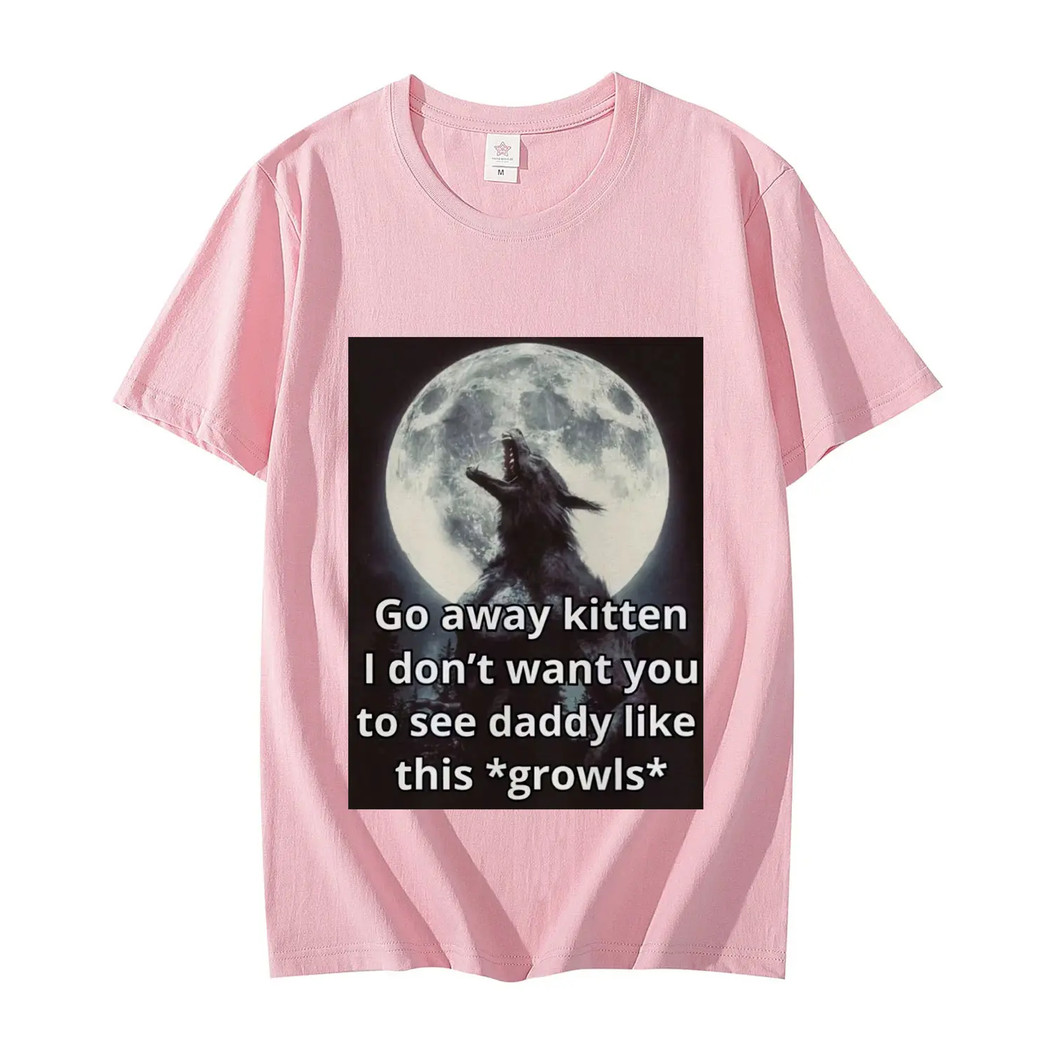 Go Away Kitten Alpha Werewolf T-Shirt Men's Women's Gothic Vintage Short Sleeve T-Shirts High Quality Fashion Oversized T Shirts