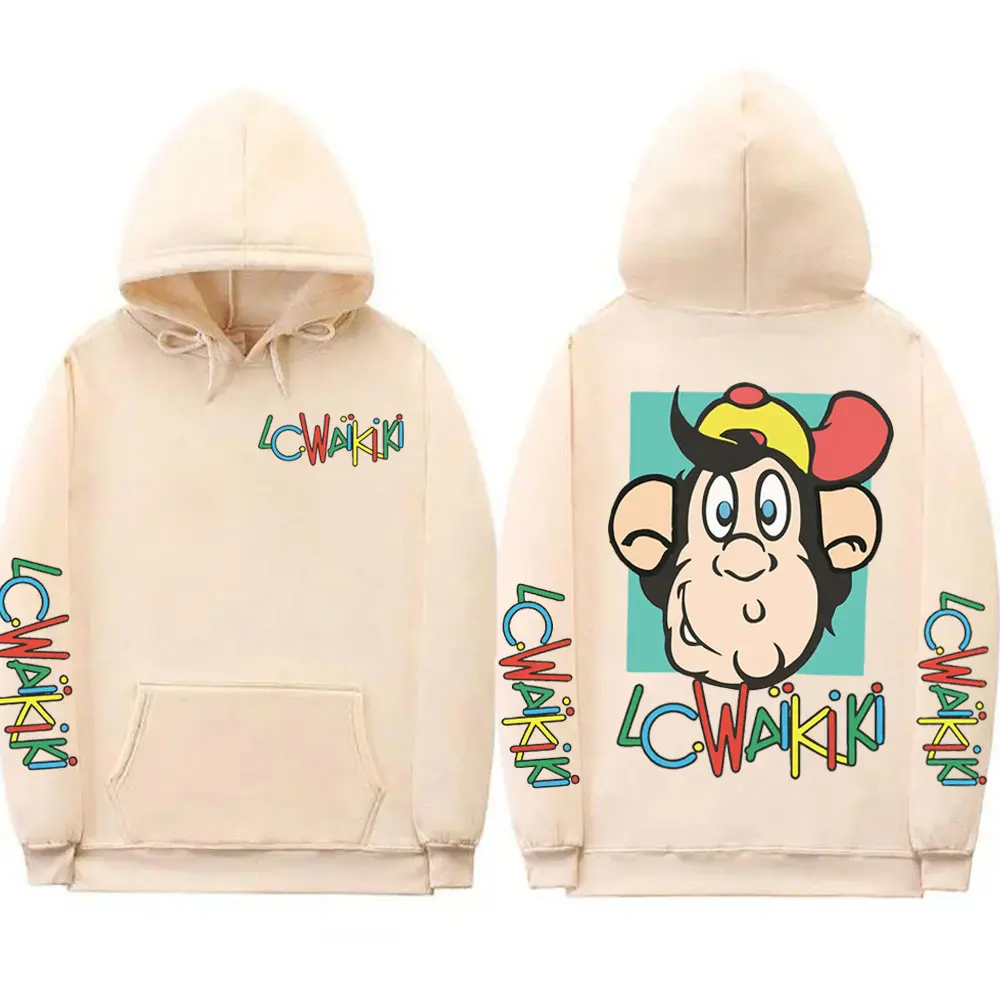 Lc Waikiki Monkey Limited Graphic Hoodie Fashion Y2k Oversized Clothing Pullovers Men Women Casual Long Sleeve Hooded Sweatshirt