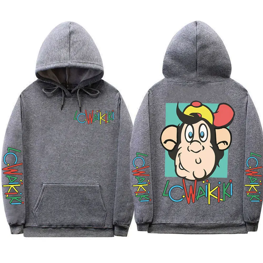 Lc Waikiki Monkey Limited Graphic Hoodie Fashion Y2k Oversized Clothing Pullovers Men Women Casual Long Sleeve Hooded Sweatshirt
