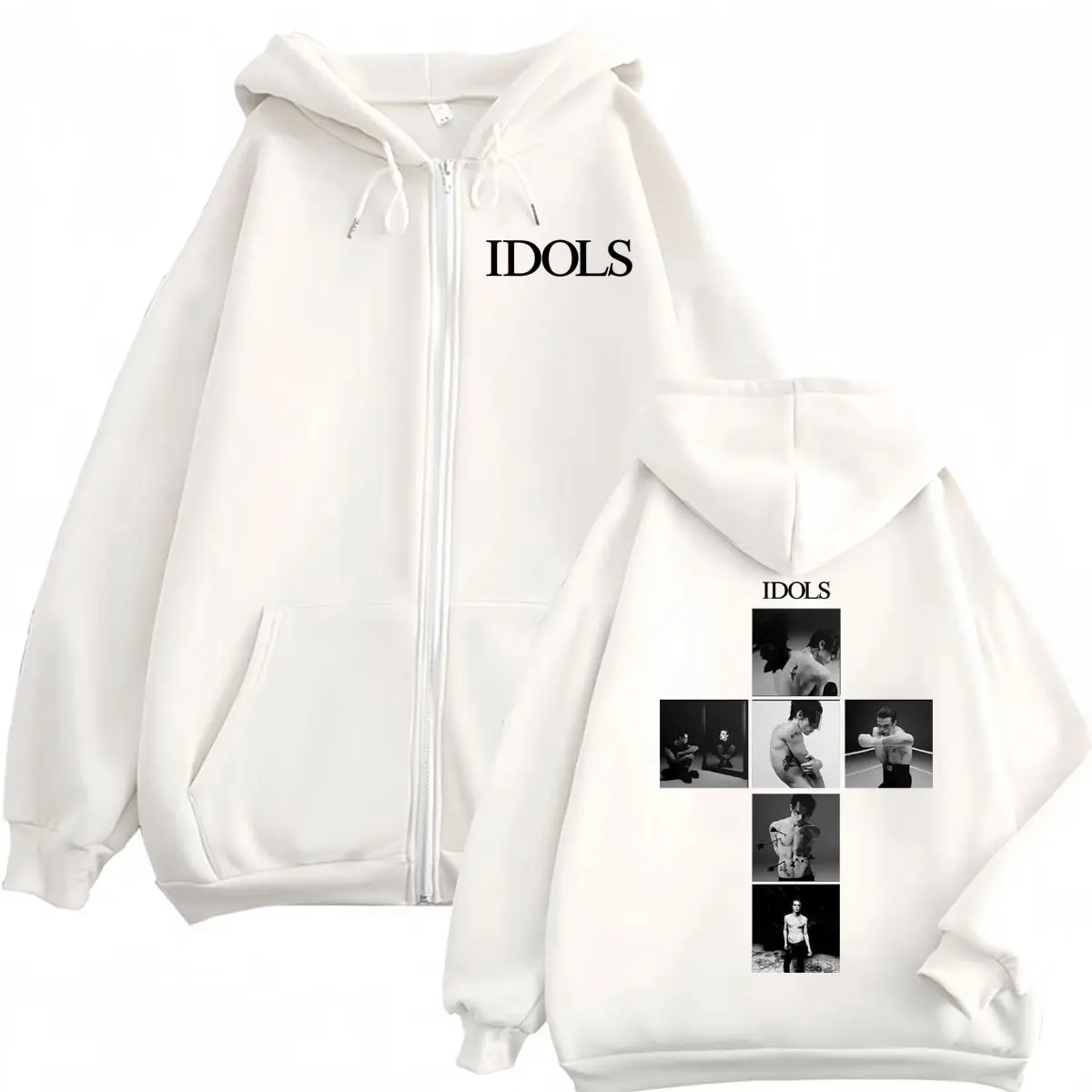 Singer Yungblud IDOLS 2025 New Album Zipper Hoodie Fashion Hip Hop Zip Up Hooded Sweatshirt Men's Women's Casual Loose Pullovers