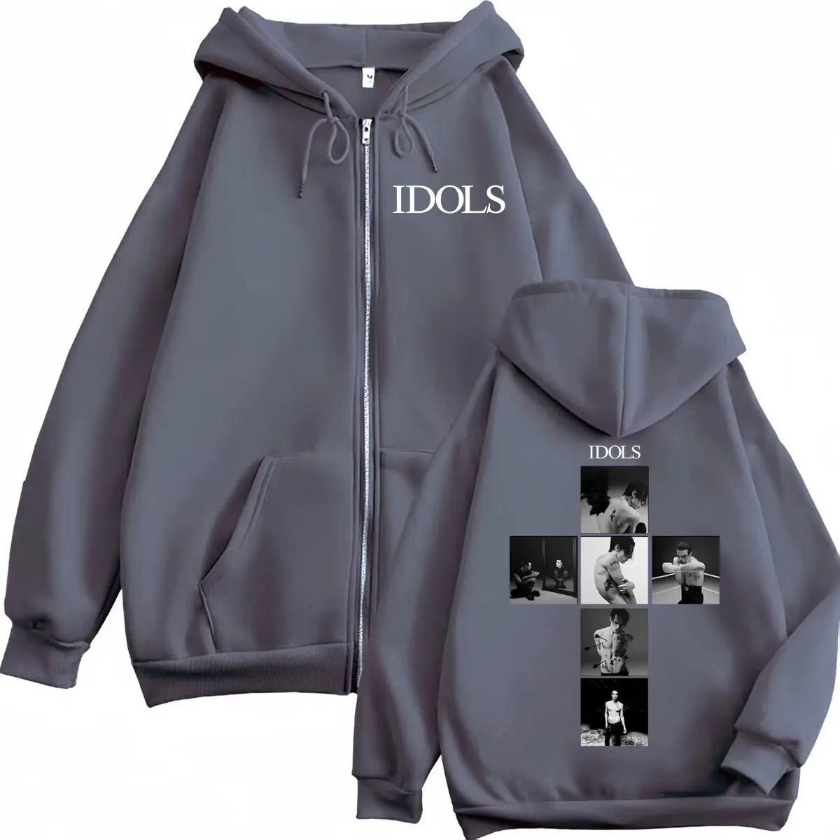 Singer Yungblud IDOLS 2025 New Album Zipper Hoodie Fashion Hip Hop Zip Up Hooded Sweatshirt Men's Women's Casual Loose Pullovers