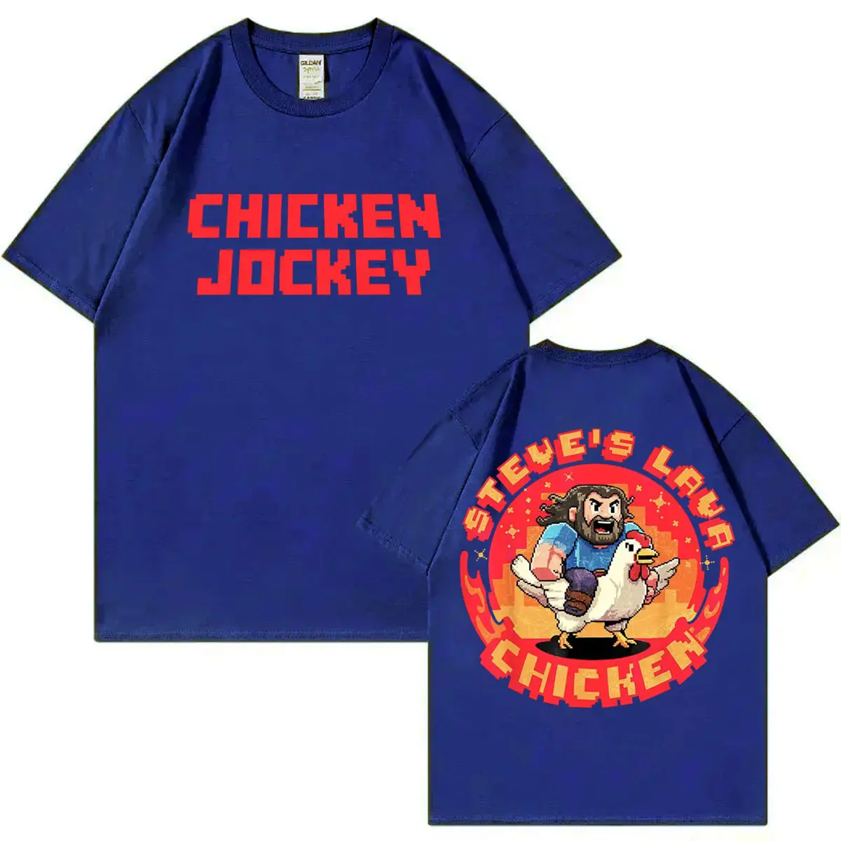 Funny Chicken Jockey Merch T Shirts Men Women Fashion Y2k Vintage Short Sleeve T-shirt High Quality Cotton Oversized T-shirts