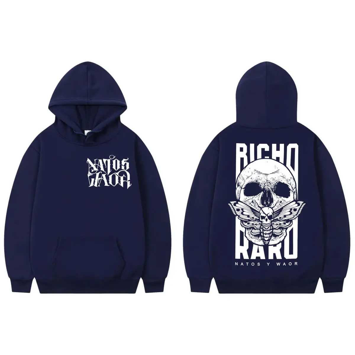 Rapper Natos Y Waor Double Sided Print Hoodies Hip Hop Vintage Hooded Sweatshirts Men Women Clothing Gothic Fashion Pullovers