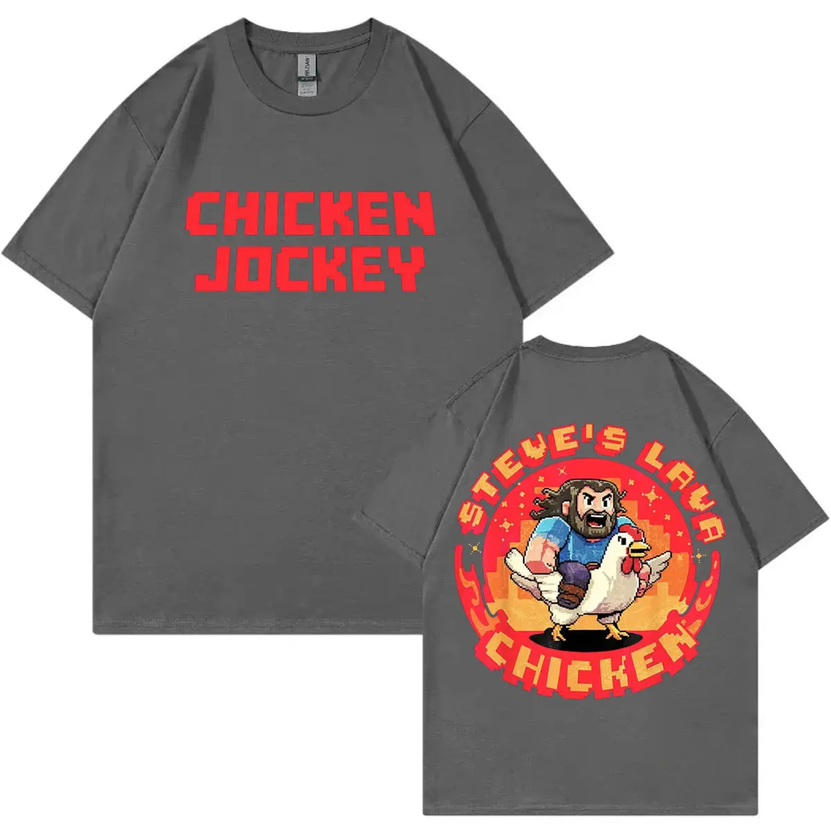 Funny Chicken Jockey Merch T Shirts Men Women Fashion Y2k Vintage Short Sleeve T-shirt High Quality Cotton Oversized T-shirts