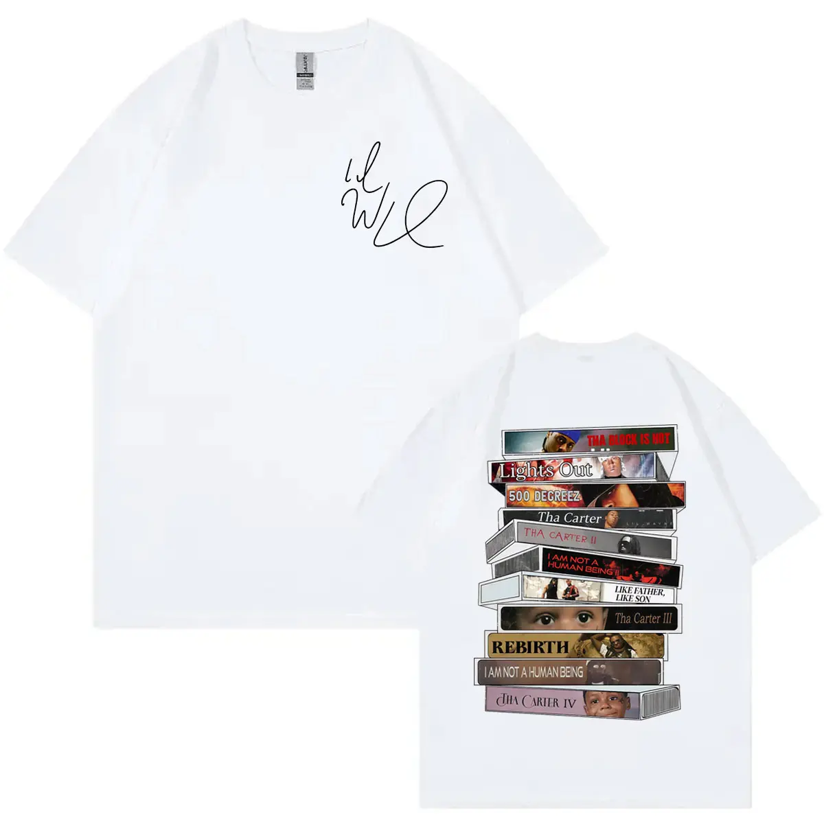 Rapper Lil Wayne Album Merch T-shirt Men's Women's Hip Hop Fashion Short Sleeve T-shirts High Quality Cotton Oversized T Shirts