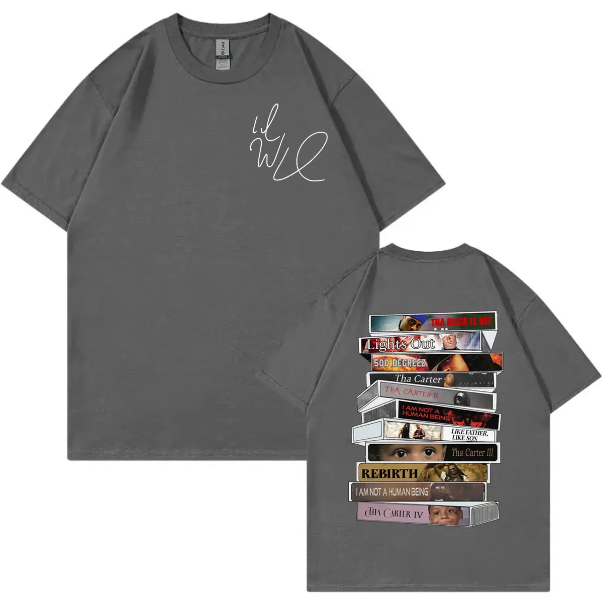 Rapper Lil Wayne Album Merch T-shirt Men's Women's Hip Hop Fashion Short Sleeve T-shirts High Quality Cotton Oversized T Shirts