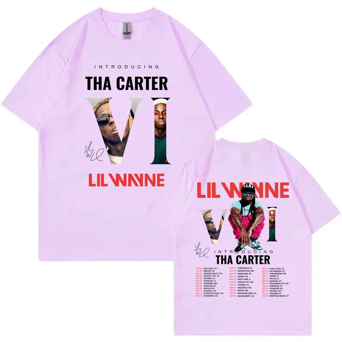 Lil Wayne Tha Carter Vl Tour 2025 T-shirt Harajuku Hip Hop Pop Music Short Sleeve T-shirts Men's Women's Fashion Casual T Shirts