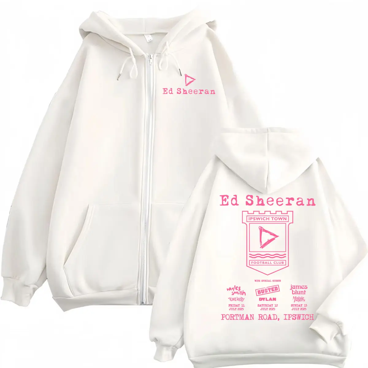 Ed Sheeran Play Tour 2025 Zipper Hoodie Men Women Clothing Fashion Y2k Zip Up Sweatshirt High Quality Fleece Oversized Pullovers